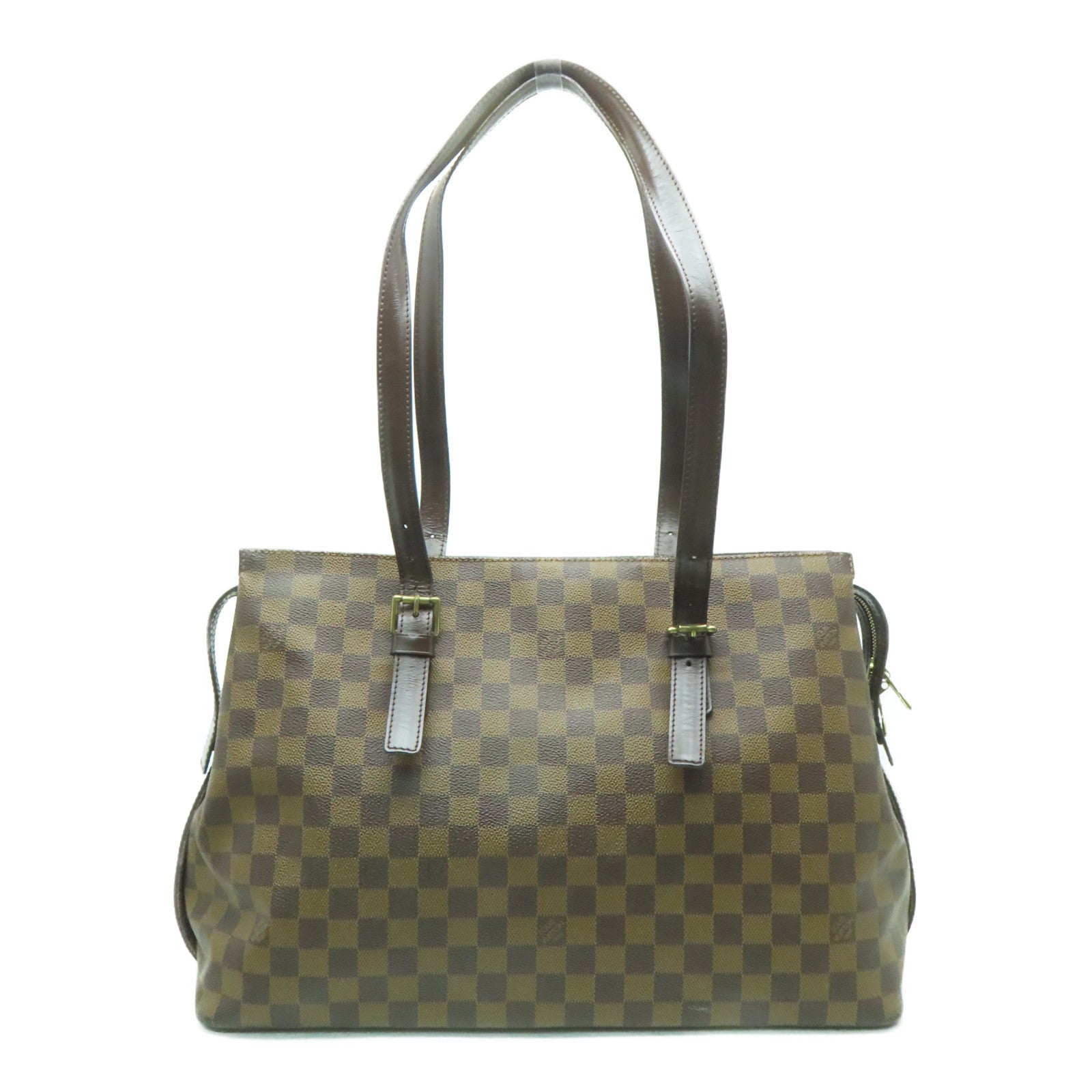 LOUIS VUITTON **【激減優惠】Damier Ebene Chelsea金扣肩背袋啡色
