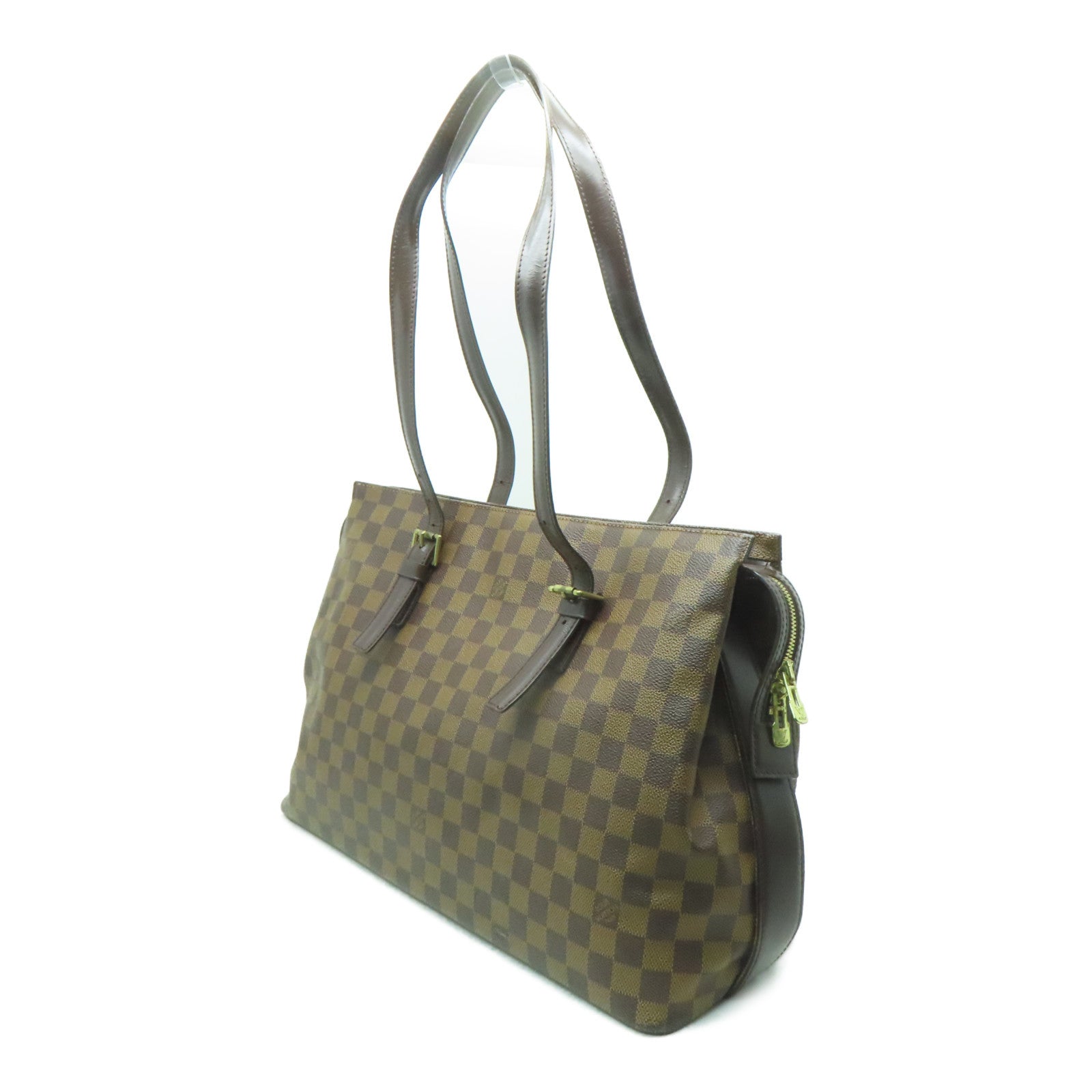 LOUIS VUITTON **【激減優惠】Damier Ebene Chelsea金扣肩背袋啡色