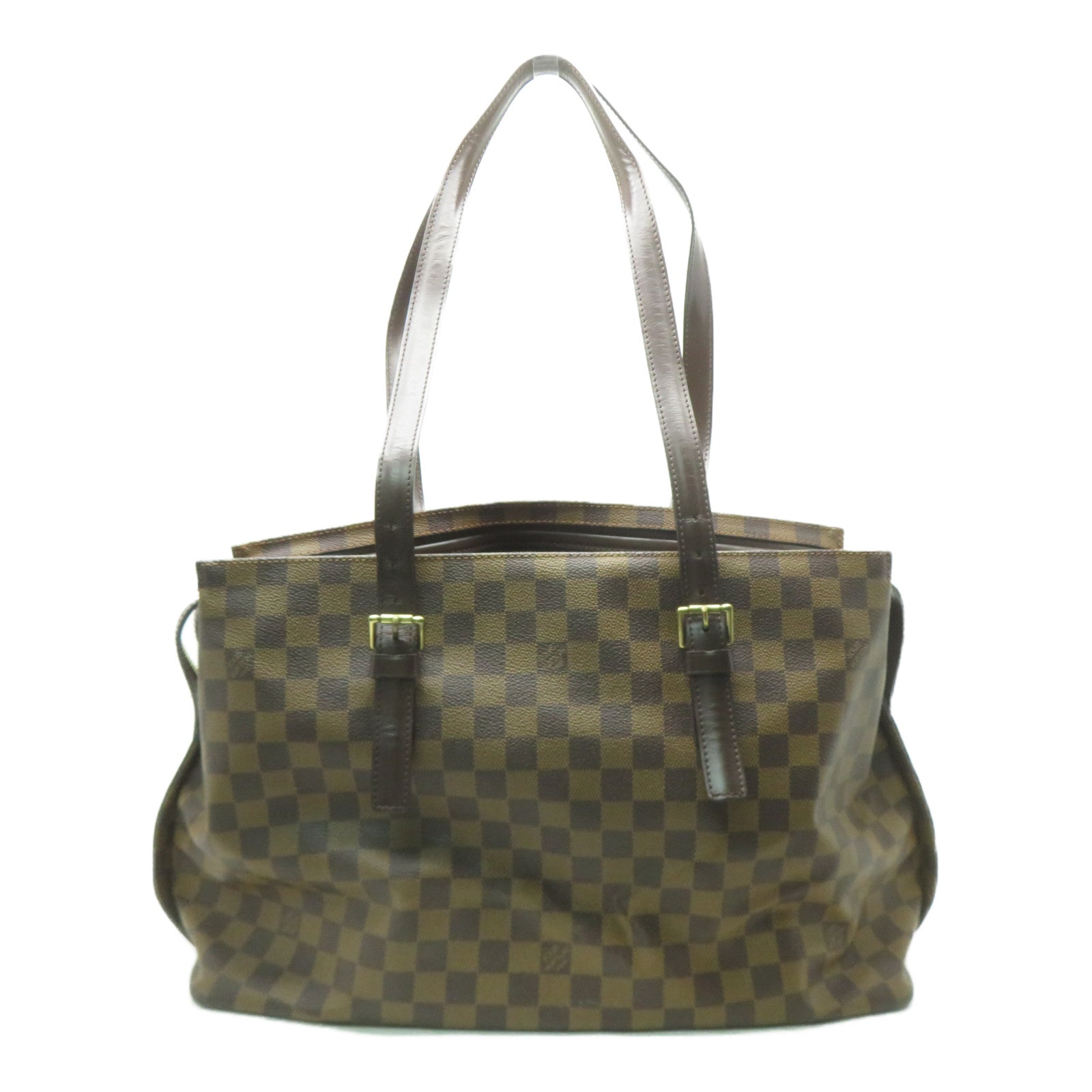 LOUIS VUITTON **【激減優惠】Damier Ebene Chelsea金扣肩背袋啡色