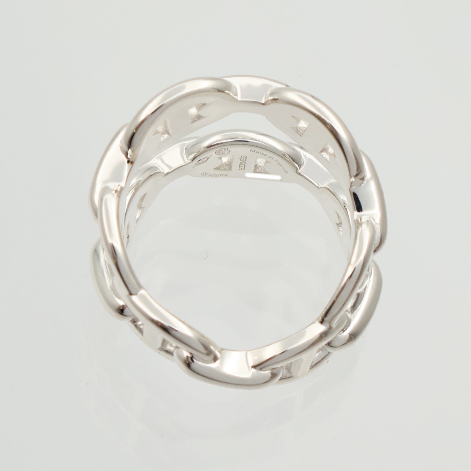 HERMES 925純銀Chaine d'ancre Enchainee Ring戒指