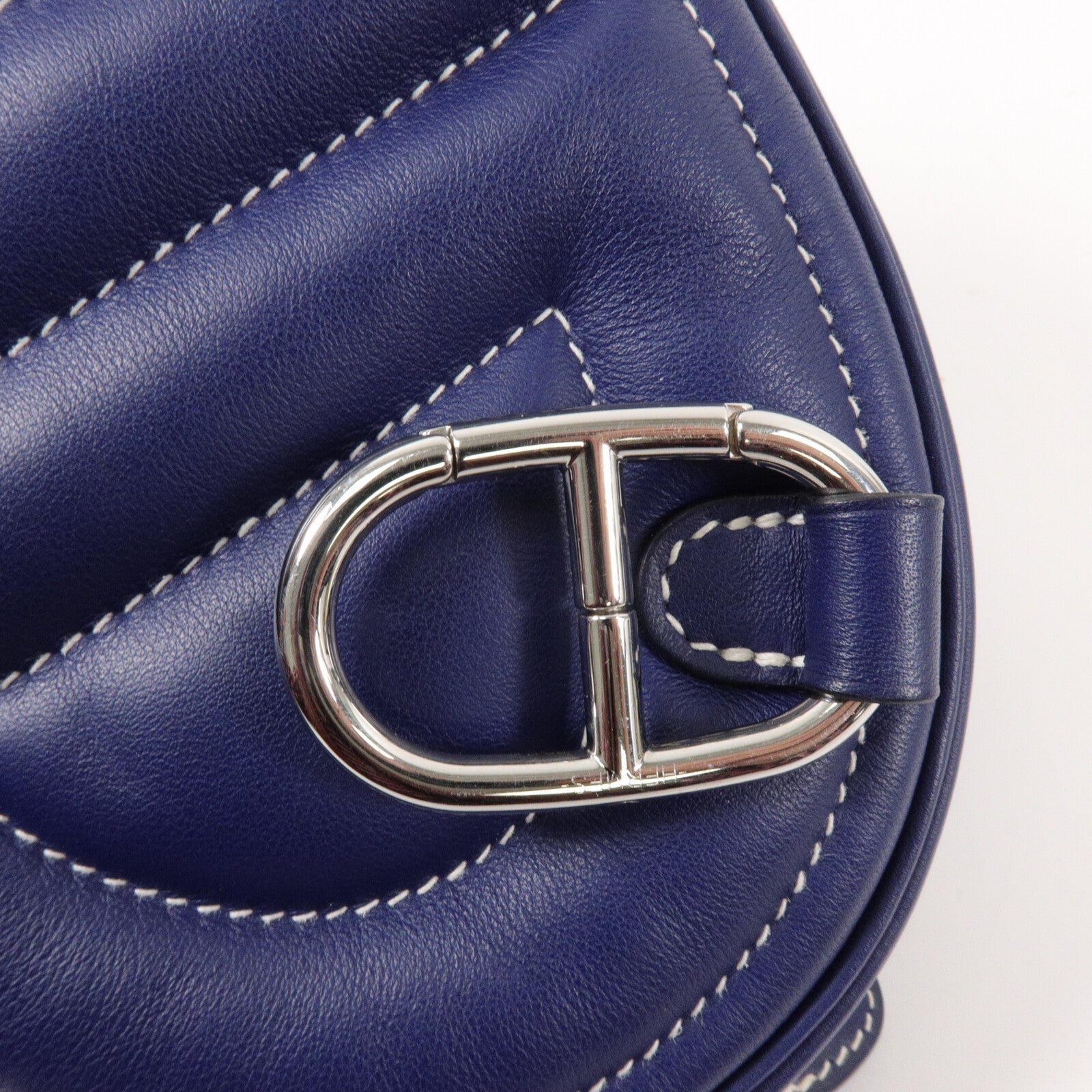 HERMES Swift皮革In The Loop Belt Bag腰包Bleu Nuit/Anemone