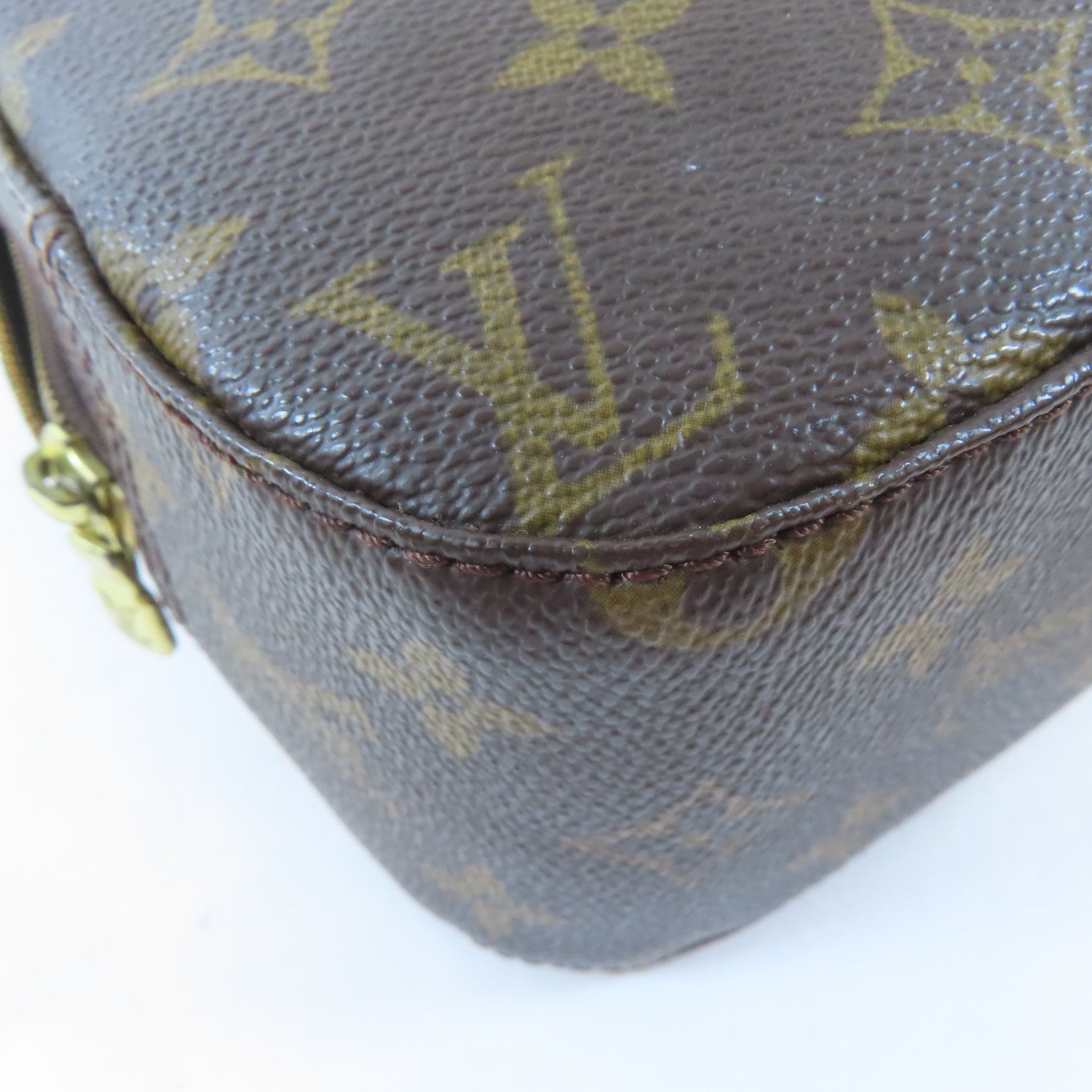LOUIS VUITTON Monogram Spontini金扣手挽肩背兩用袋啡色