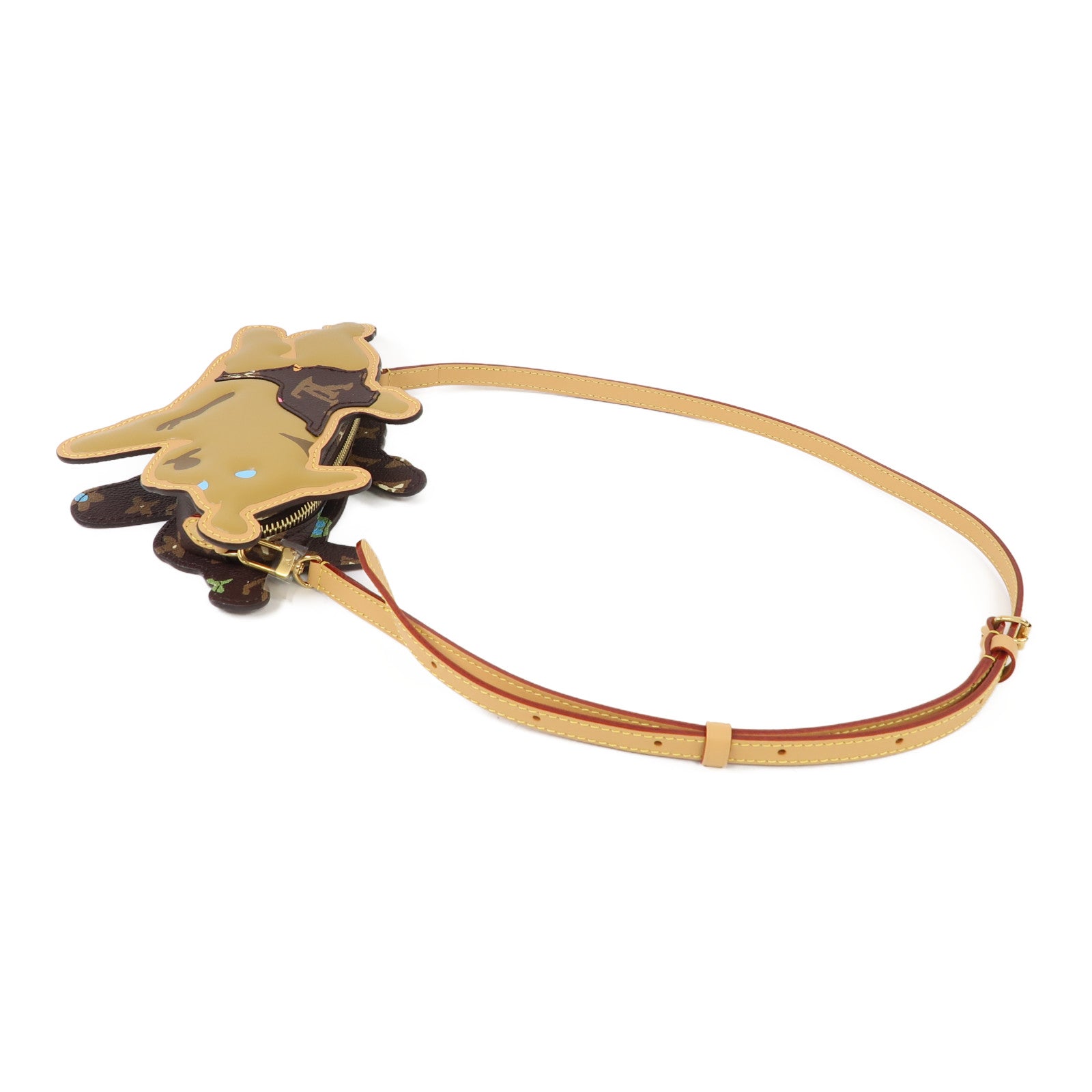 LOUIS VUITTON Monogram Craggy Dog On Strap金扣肩背袋啡色