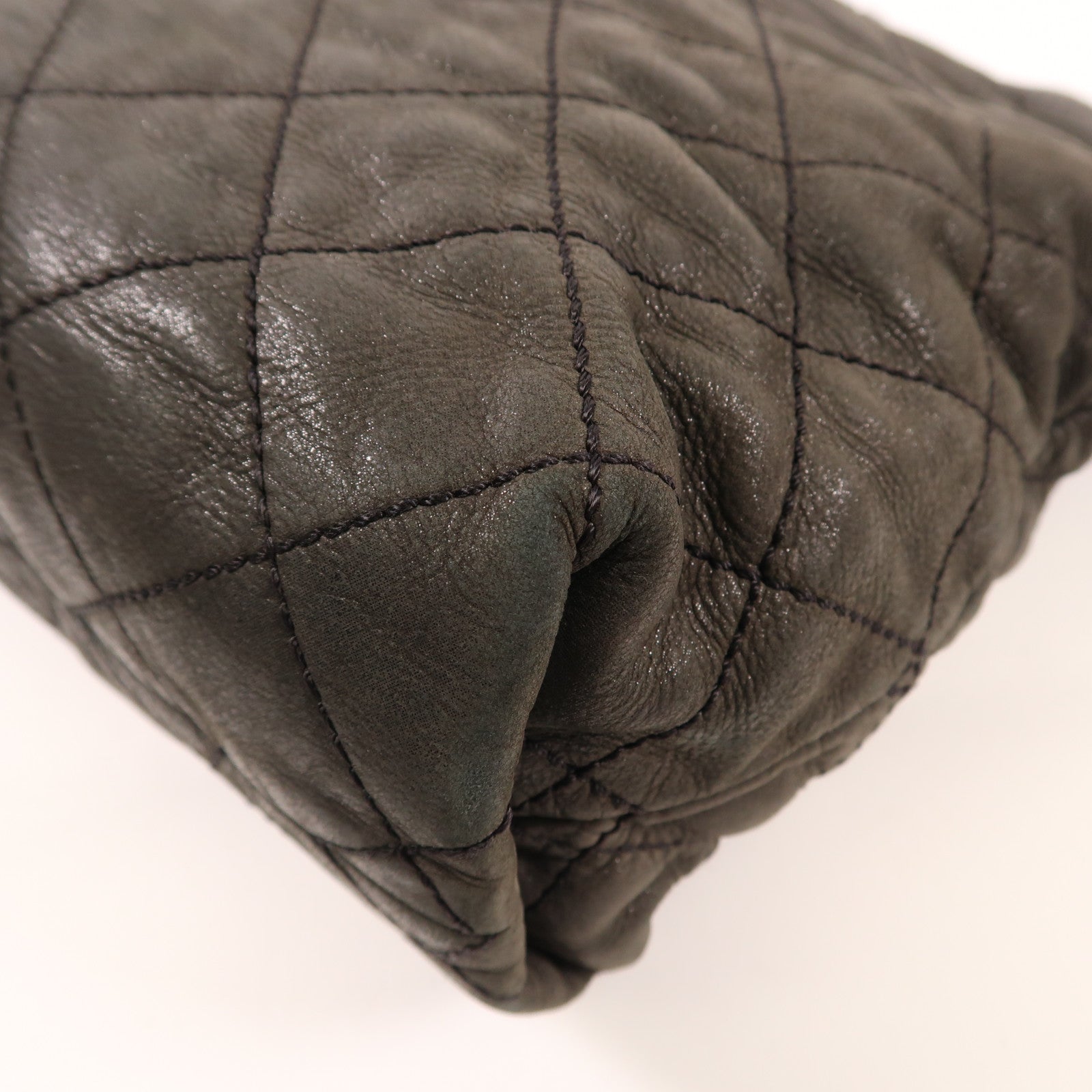CHANEL 牛皮皮革Shoulder Bag銀扣鏈帶肩背袋