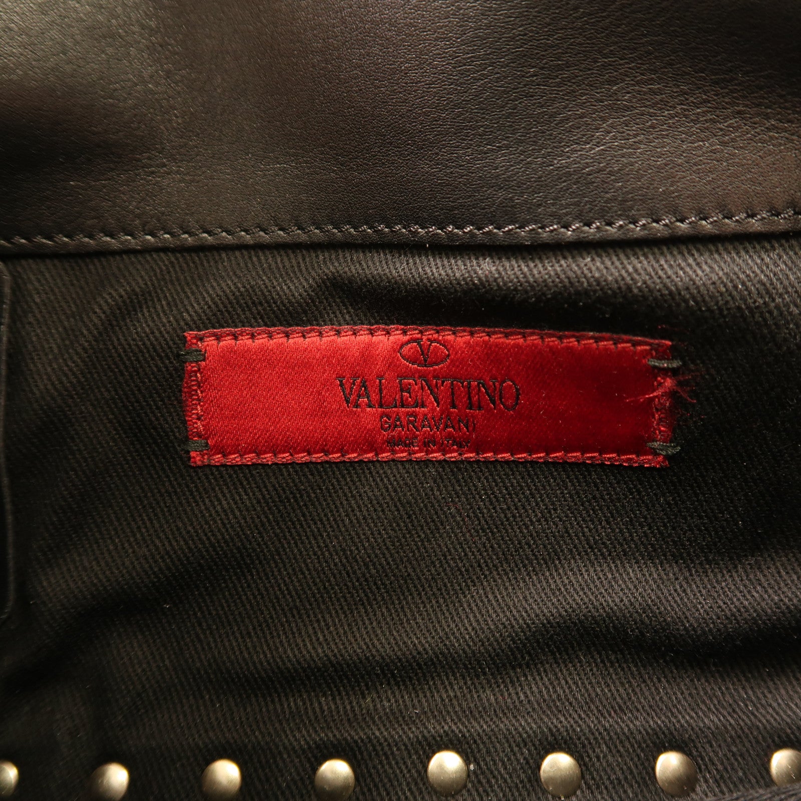 Valentino GHW Waist Bag Calfskin Leather Black