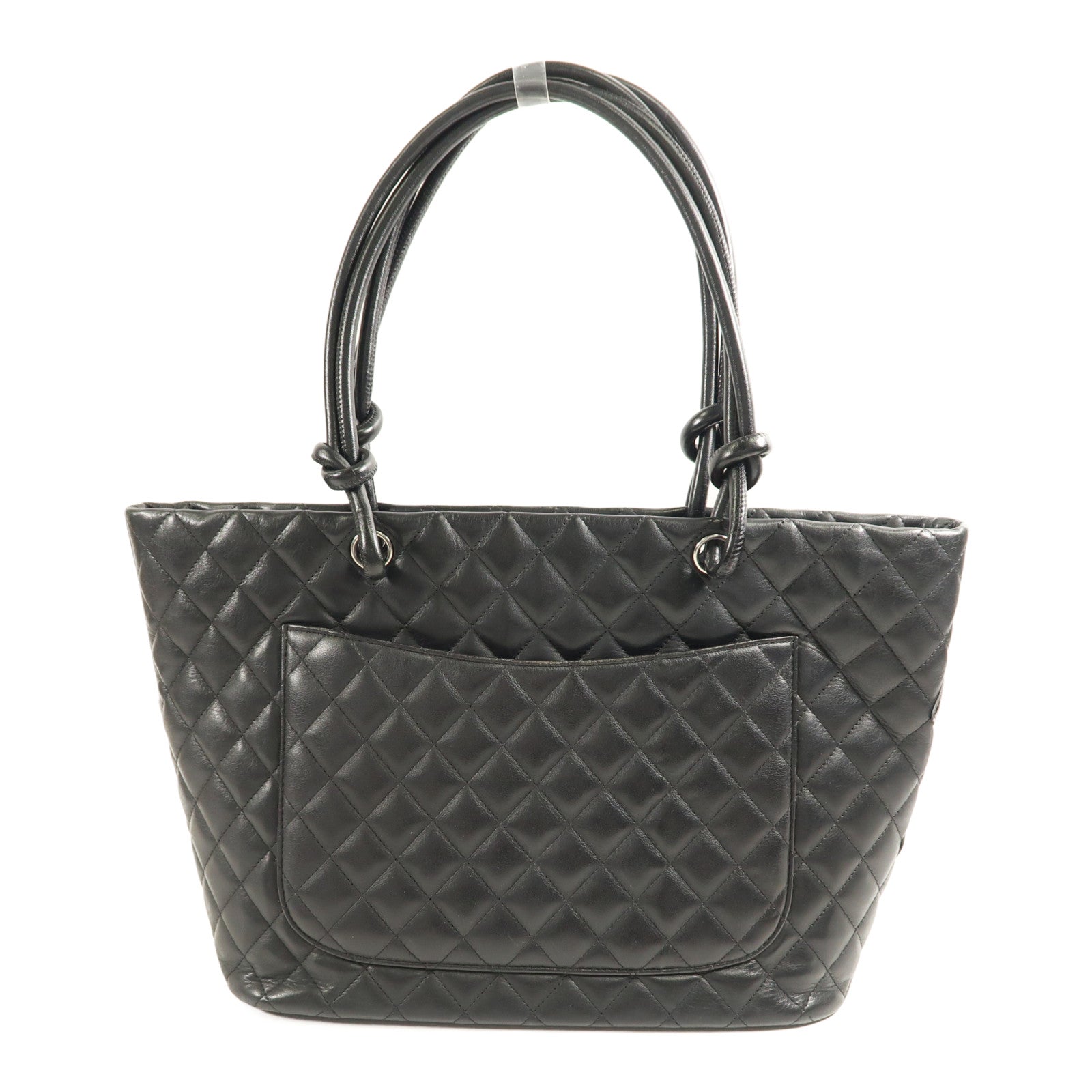 CHANEL 牛皮皮革Cambon Tote Bag銀扣手挽袋