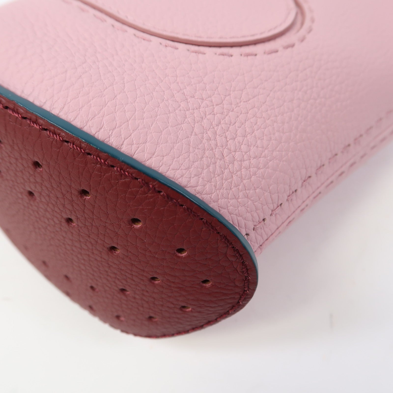 SELECTION 【激減優惠】Taurillon Soft Pin Mini Bucket銀扣手挽袋粉紅色/綠色