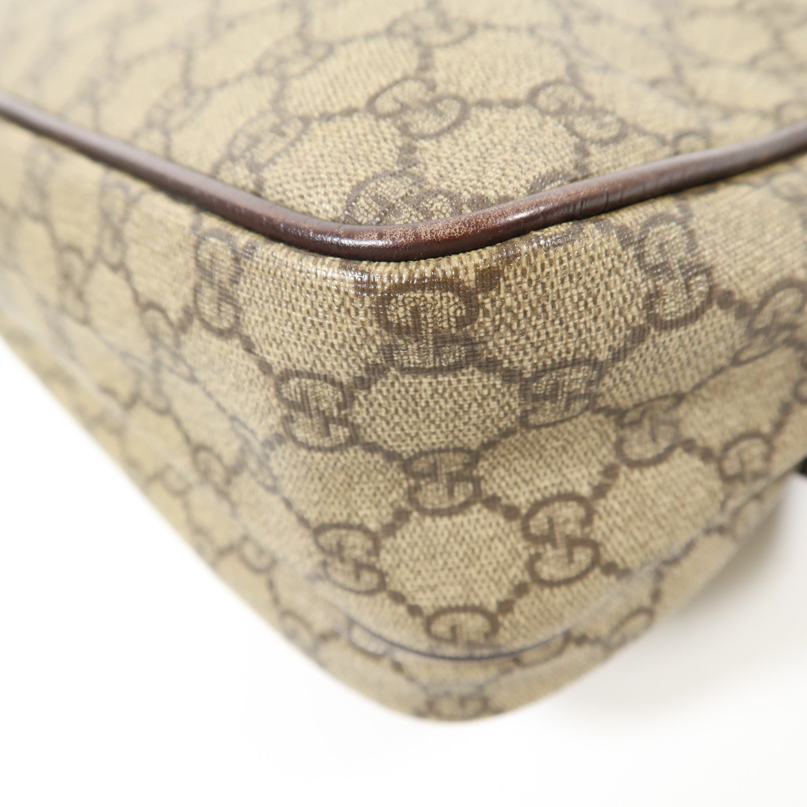 GUCCI 【激減優惠】塗層帆布Shoulder Bag銀扣肩背袋