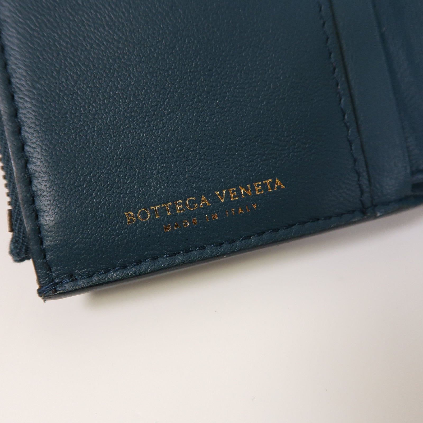 BOTTEGA VENETA 織紋羊皮皮革Wallet錢包銀色