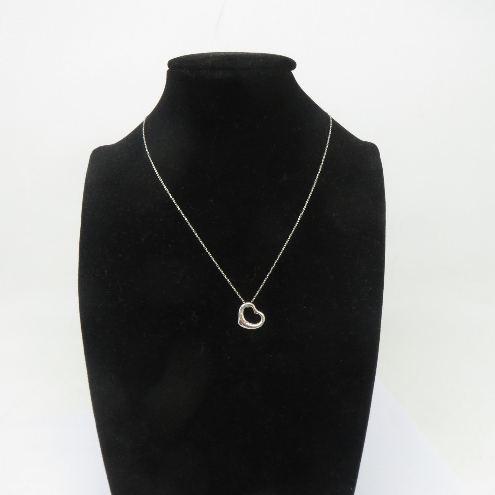 TIFFANY＆CO 【激減優惠】950鉑金Diamond Open Heart Necklace鑽石項鍊