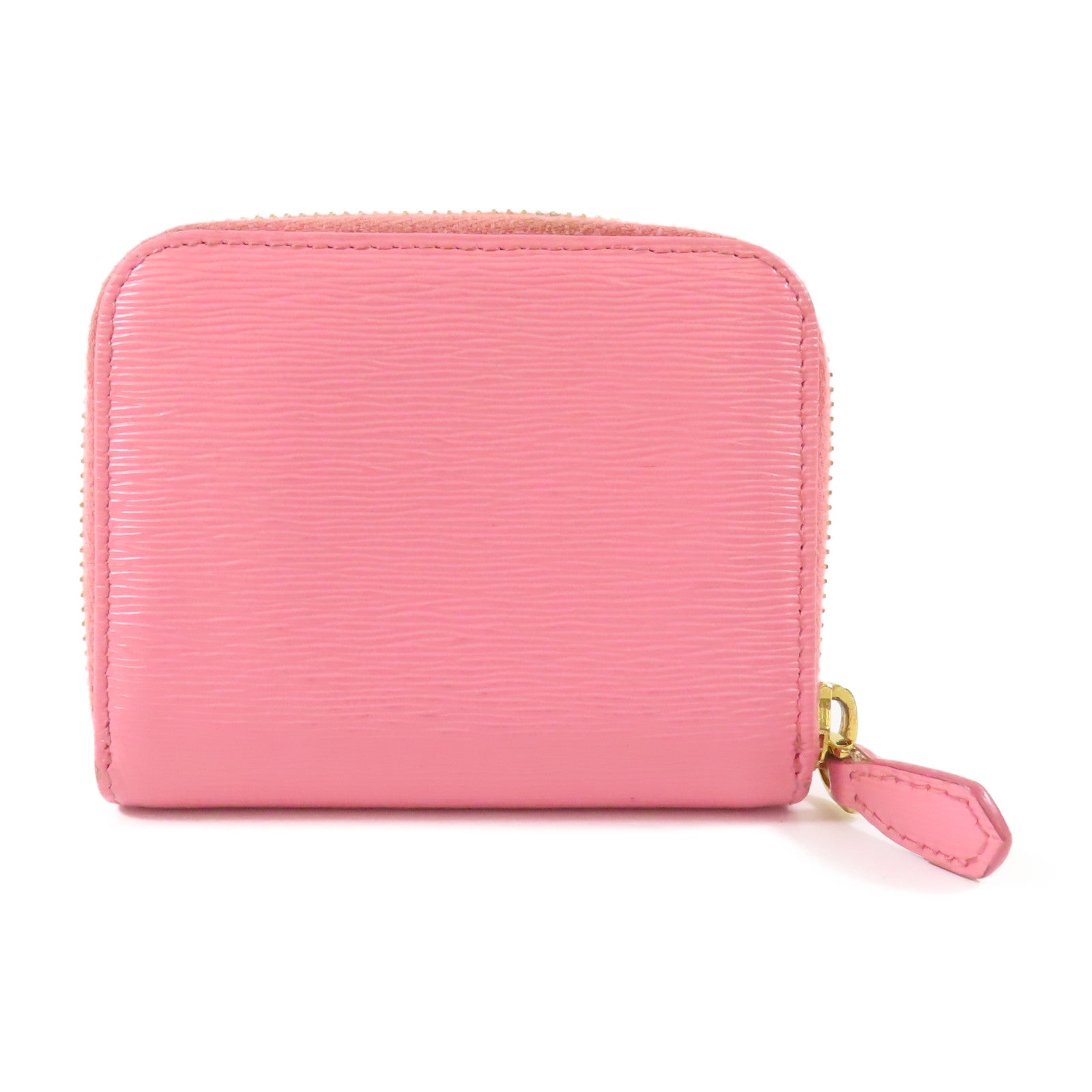 PRADA GHW Coin Case Calfskin Leather Pink