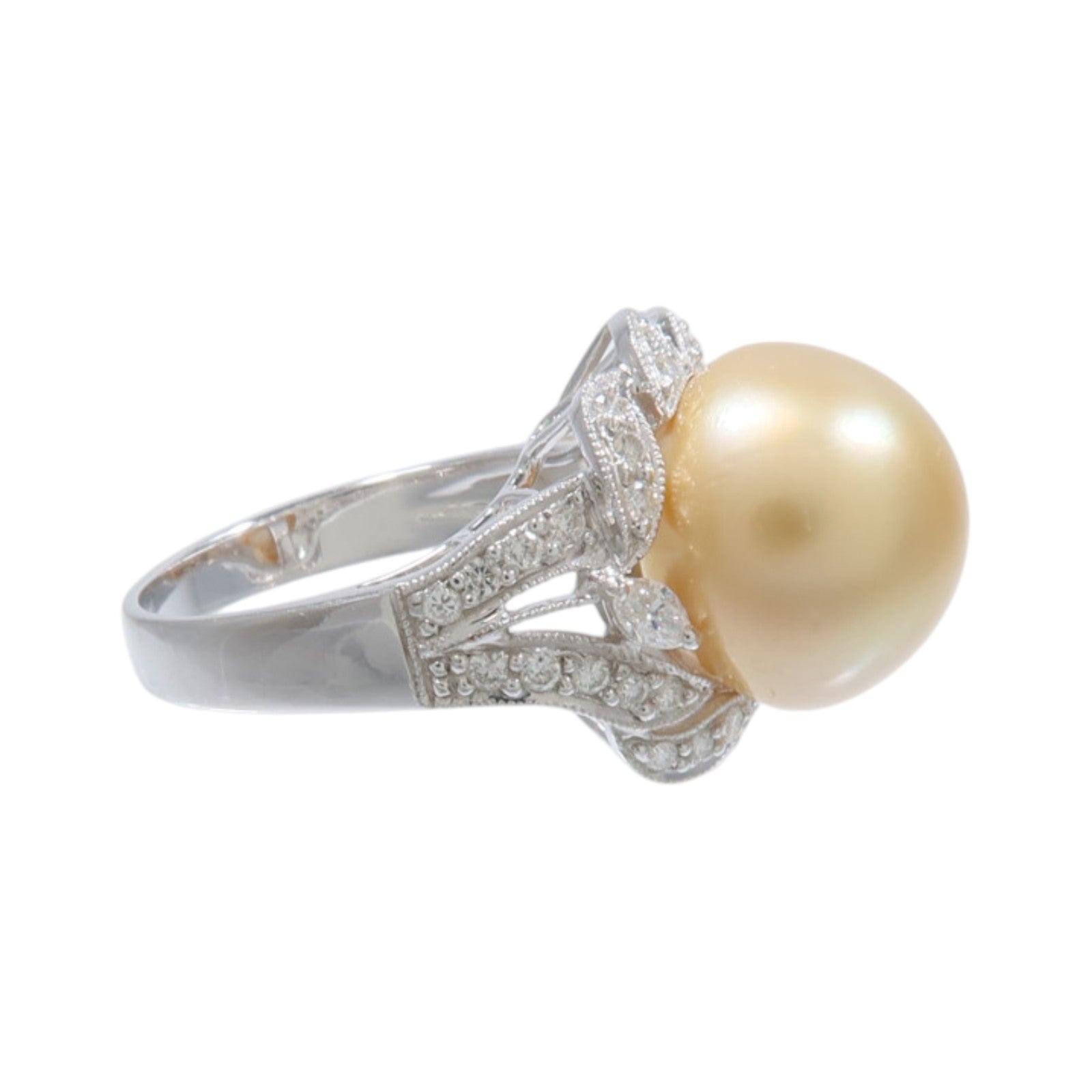 JEWELRY 18K白金Pearl Ring珍珠戒指