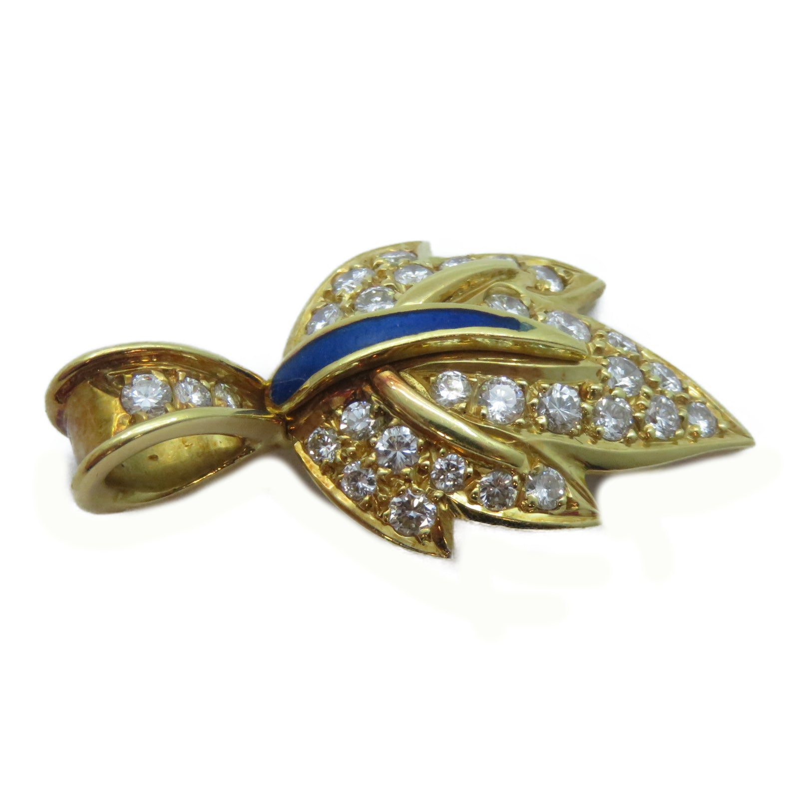 Chaumet 18K黃金Diamond Pendant Top鑽石吊墜