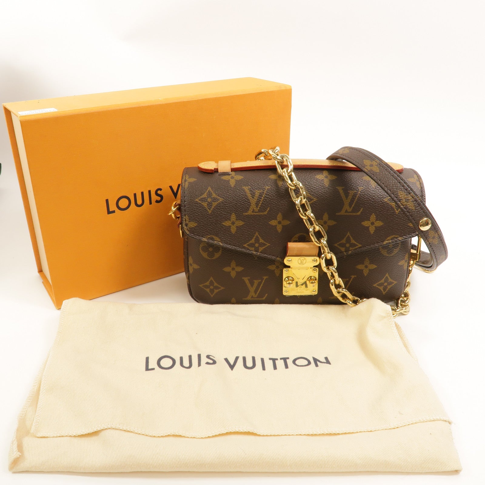 LOUIS VUITTON Monogram Pochette Metis East West金扣手挽肩背兩用袋
