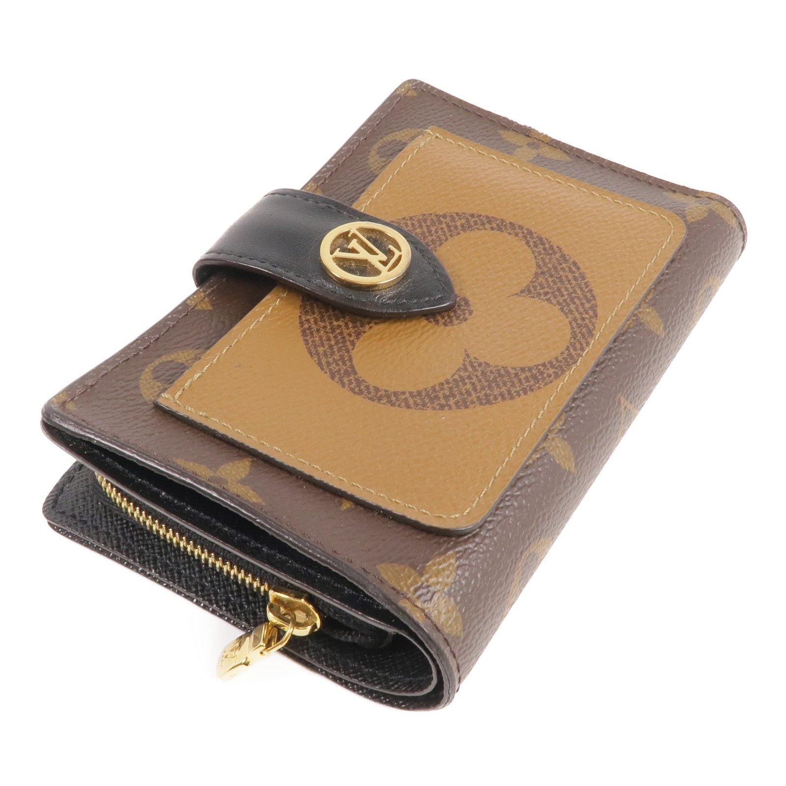 LOUIS VUITTON Monogram/Monogram Giant Reverse Juliet Wallet金扣錢包