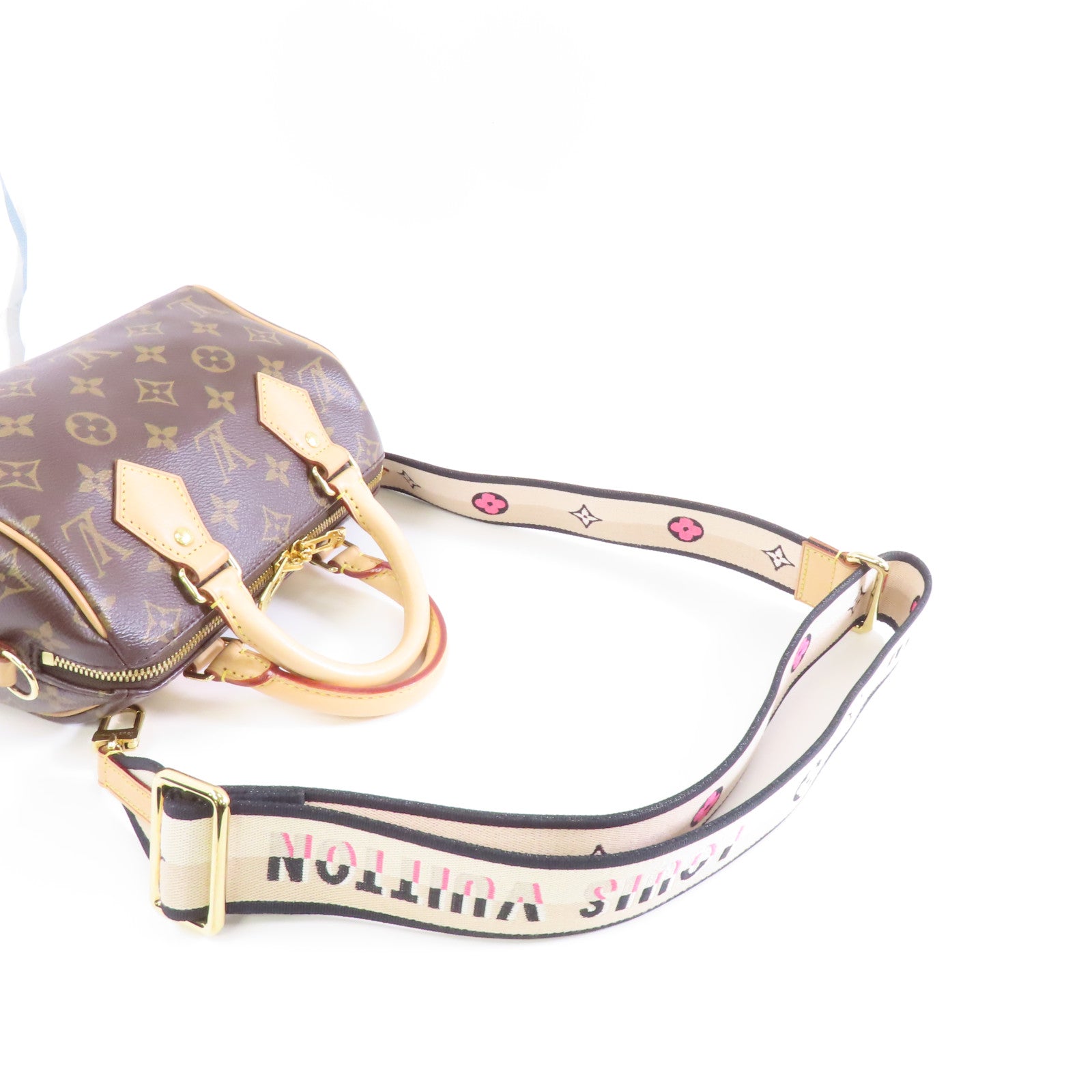 LOUIS VUITTON Monogram Speedy 20金扣手挽肩背兩用袋啡色