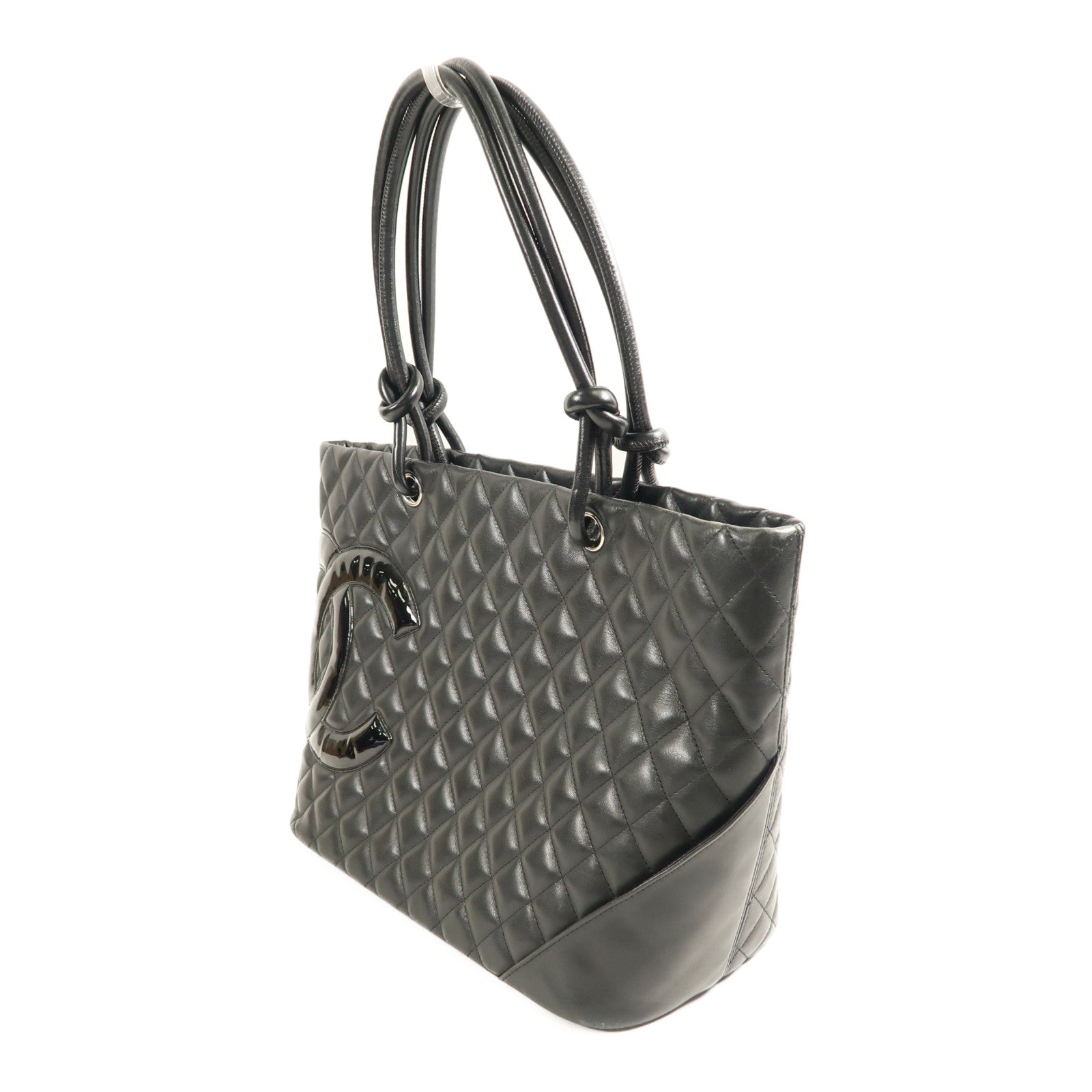 CHANEL 牛皮皮革Cambon Tote Bag銀扣手挽袋
