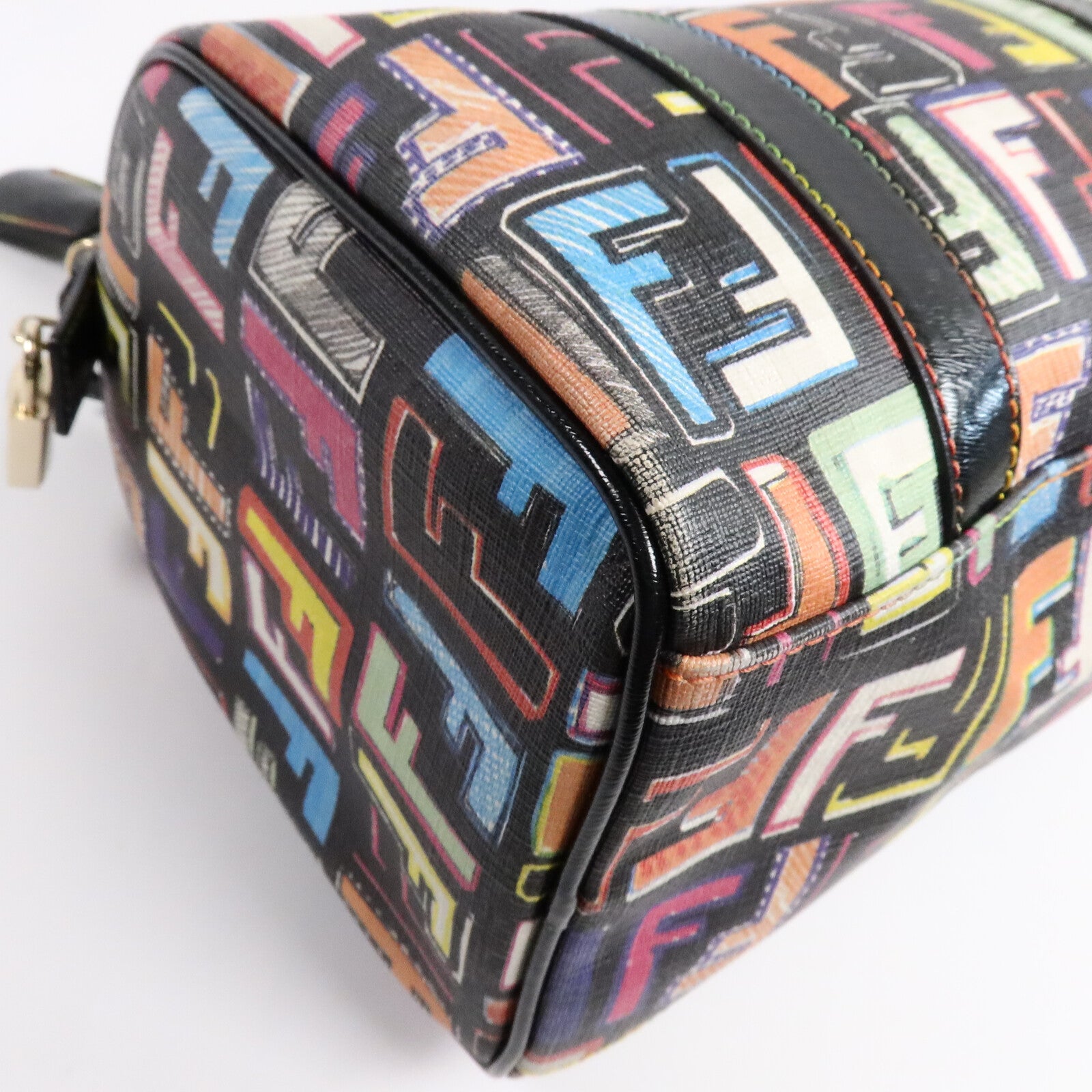 FENDI 塗層帆布Boston Small手挽袋