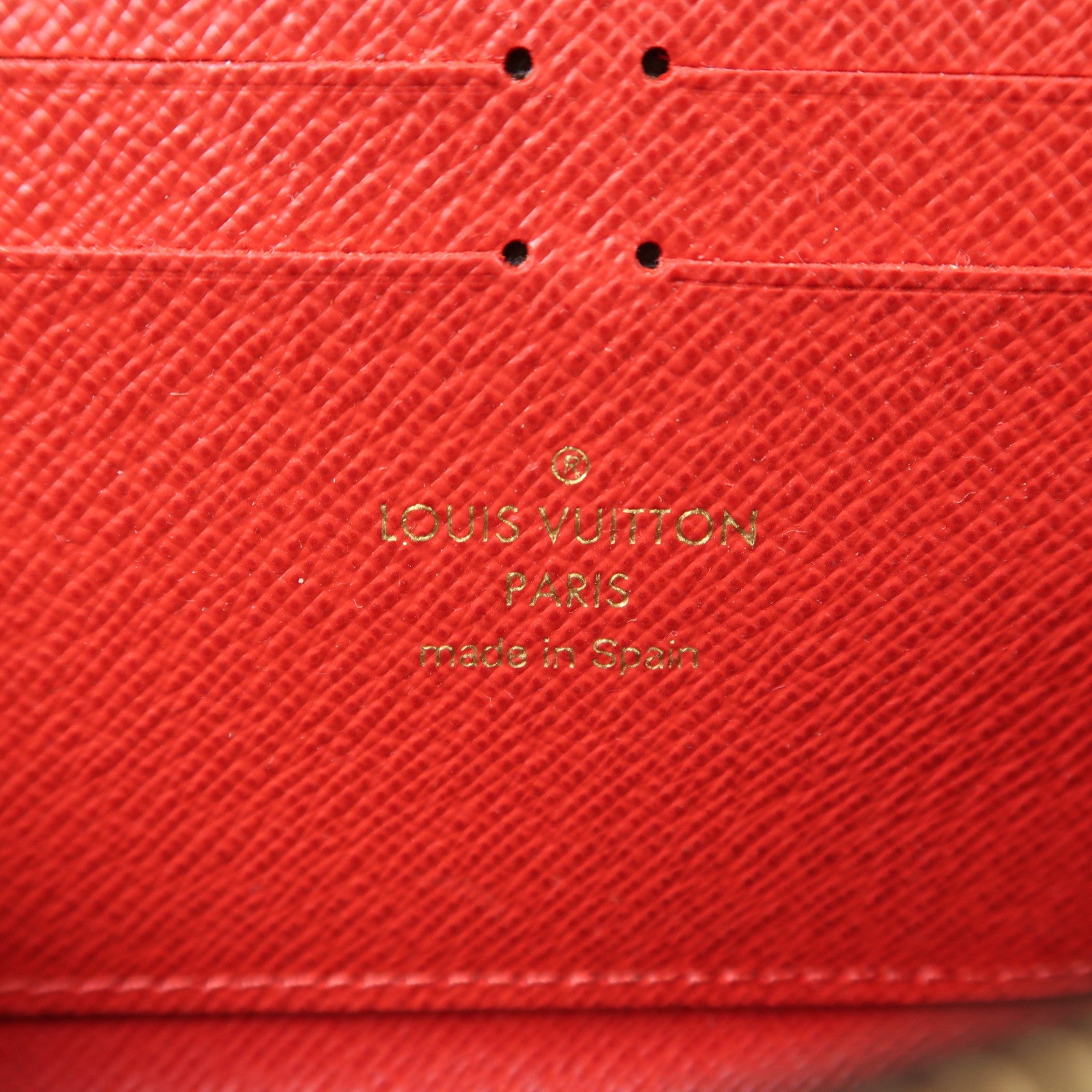 LOUIS VUITTON Damier Clemence Wallet金扣長錢包