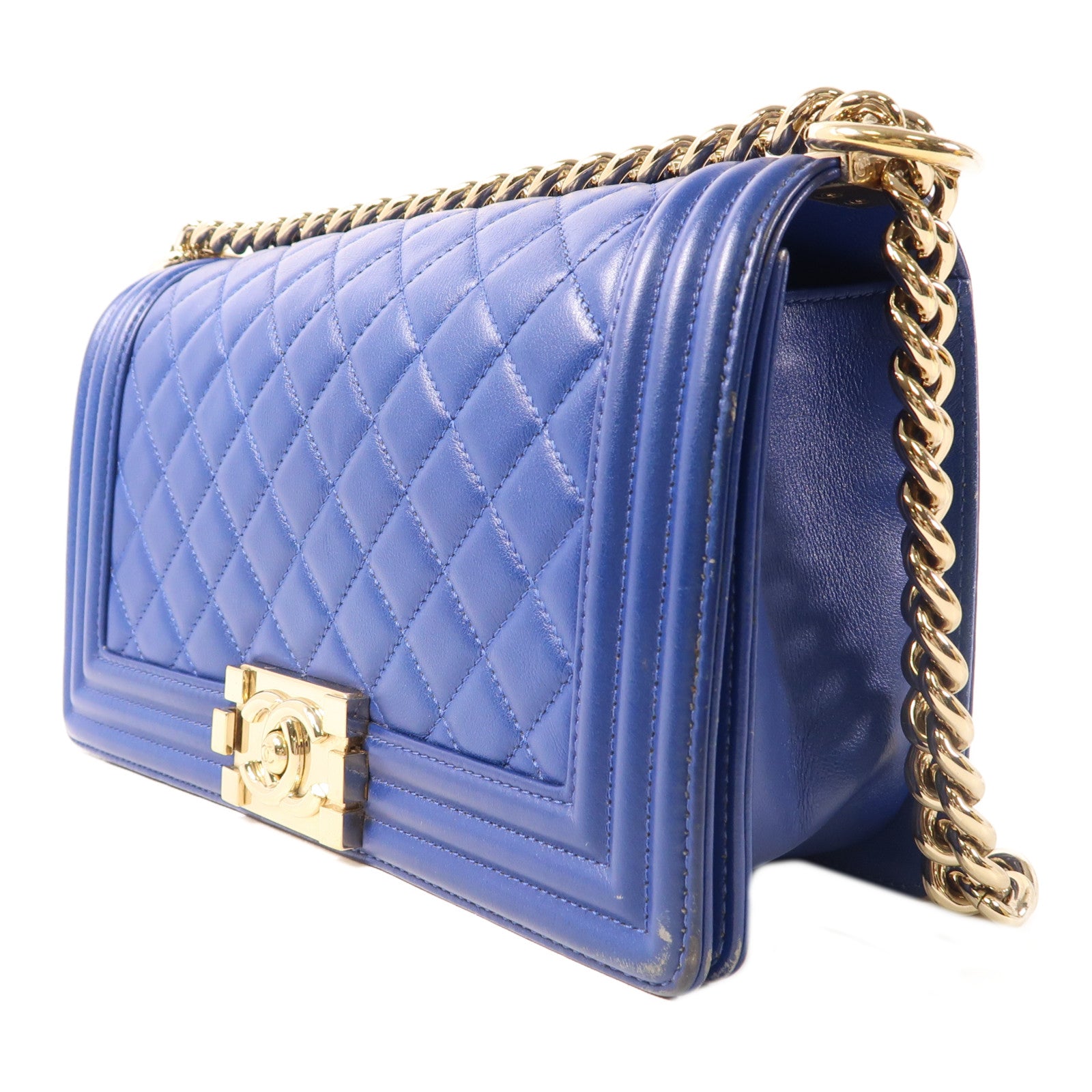 CHANEL 【激減優惠】牛皮皮革Boy 25金扣肩背袋