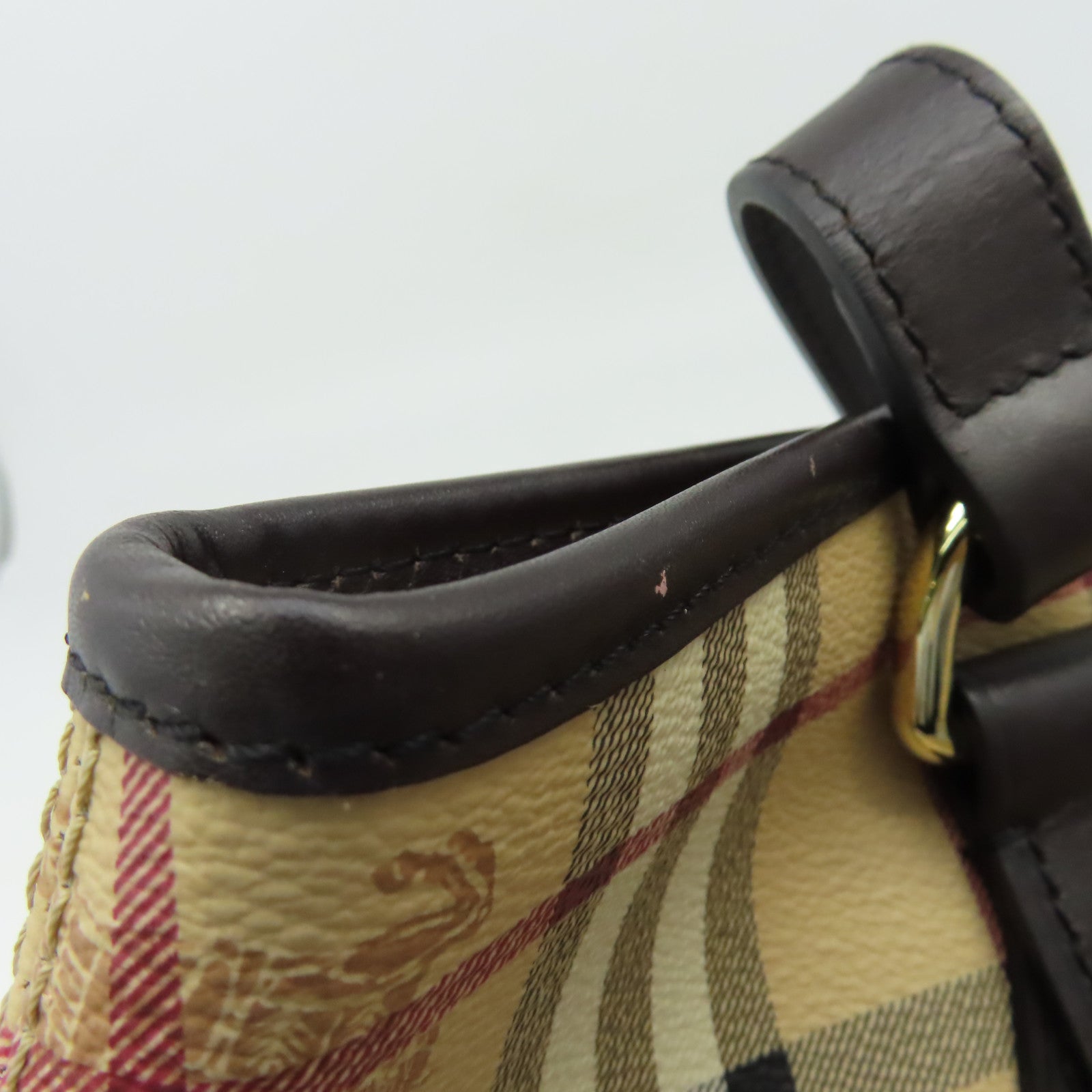 BURBERRY 塗層帆布Tote Bag金扣手挽袋啡色