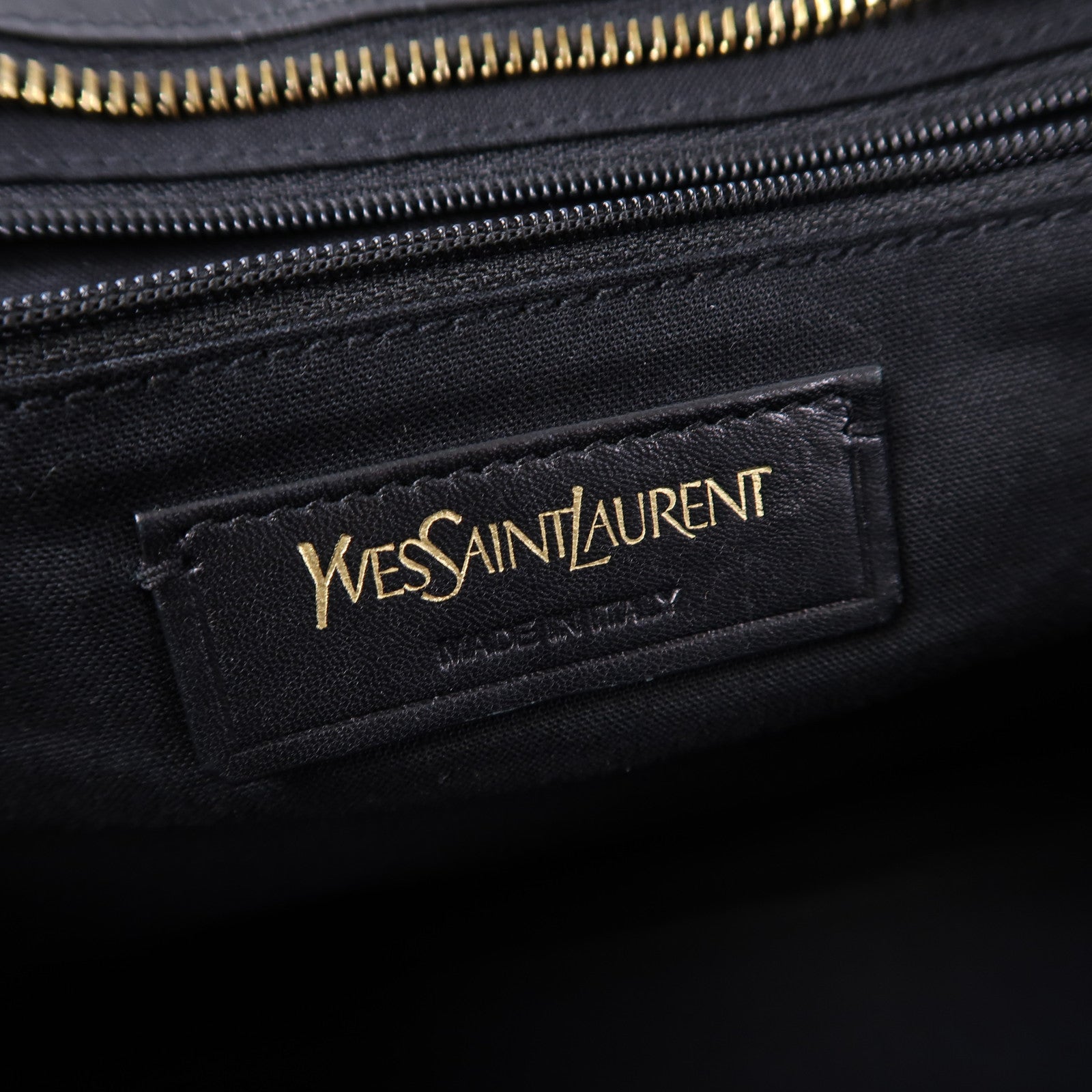 YVES SAINT LAURENT 【激減優惠】牛皮皮革2 Way Shoulder金扣手挽肩背兩用袋黑色