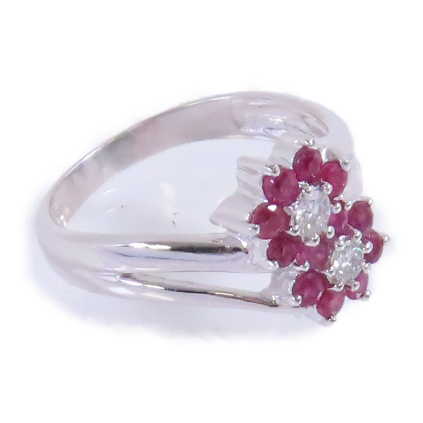 JEWELRY 【激減優惠】18K白金/紅寶石/鑽石Ruby Diamond Ring戒指US#7