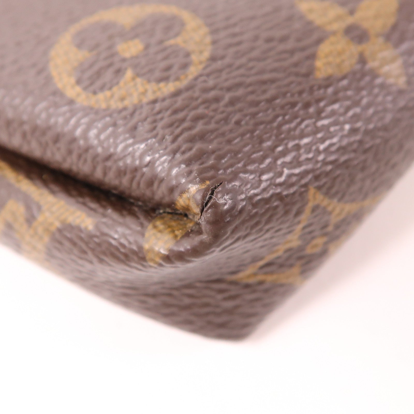 LOUIS VUITTON LV GHW Pallas Clutch Shoulder Bag M41639 Monogram Brown/Black