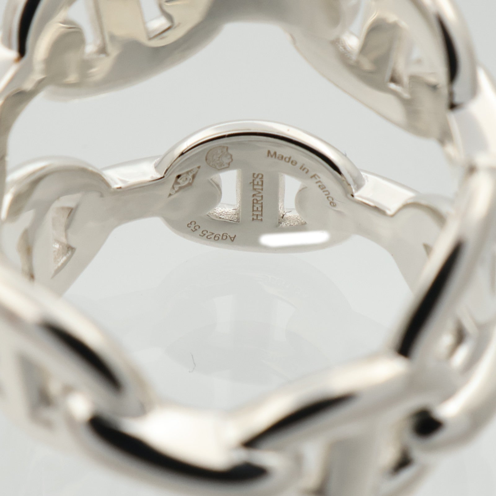 HERMES 925純銀Chaine d'ancre Enchainee Ring戒指