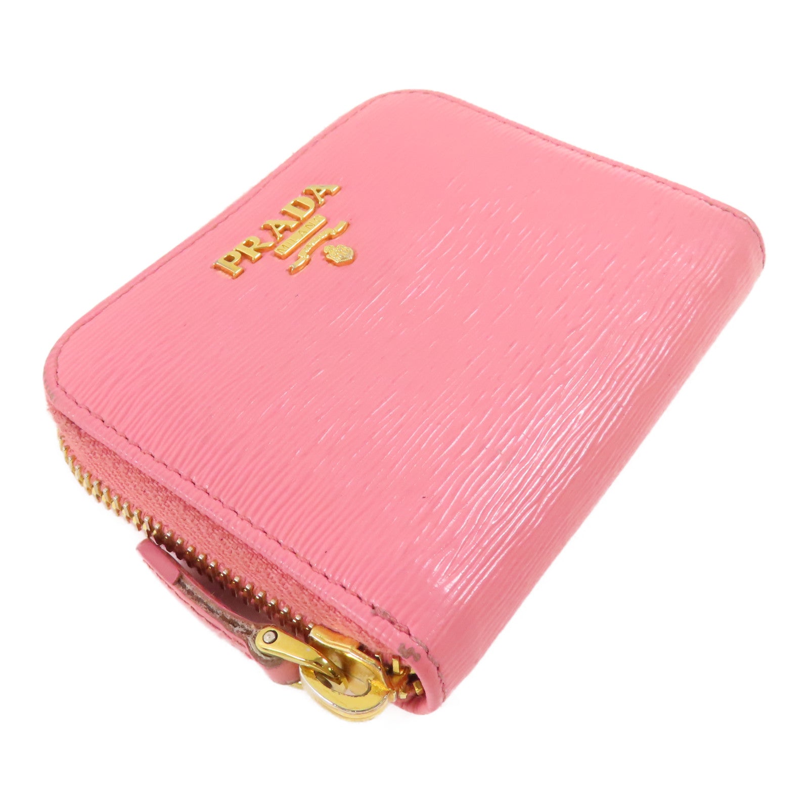 PRADA 牛皮皮革Coin Case金扣零錢包