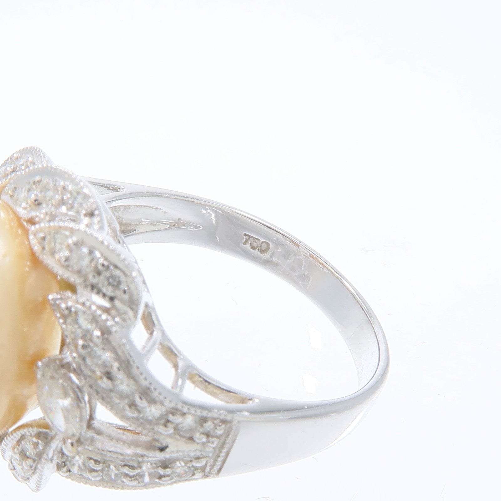 JEWELRY 18K白金Pearl Ring珍珠戒指