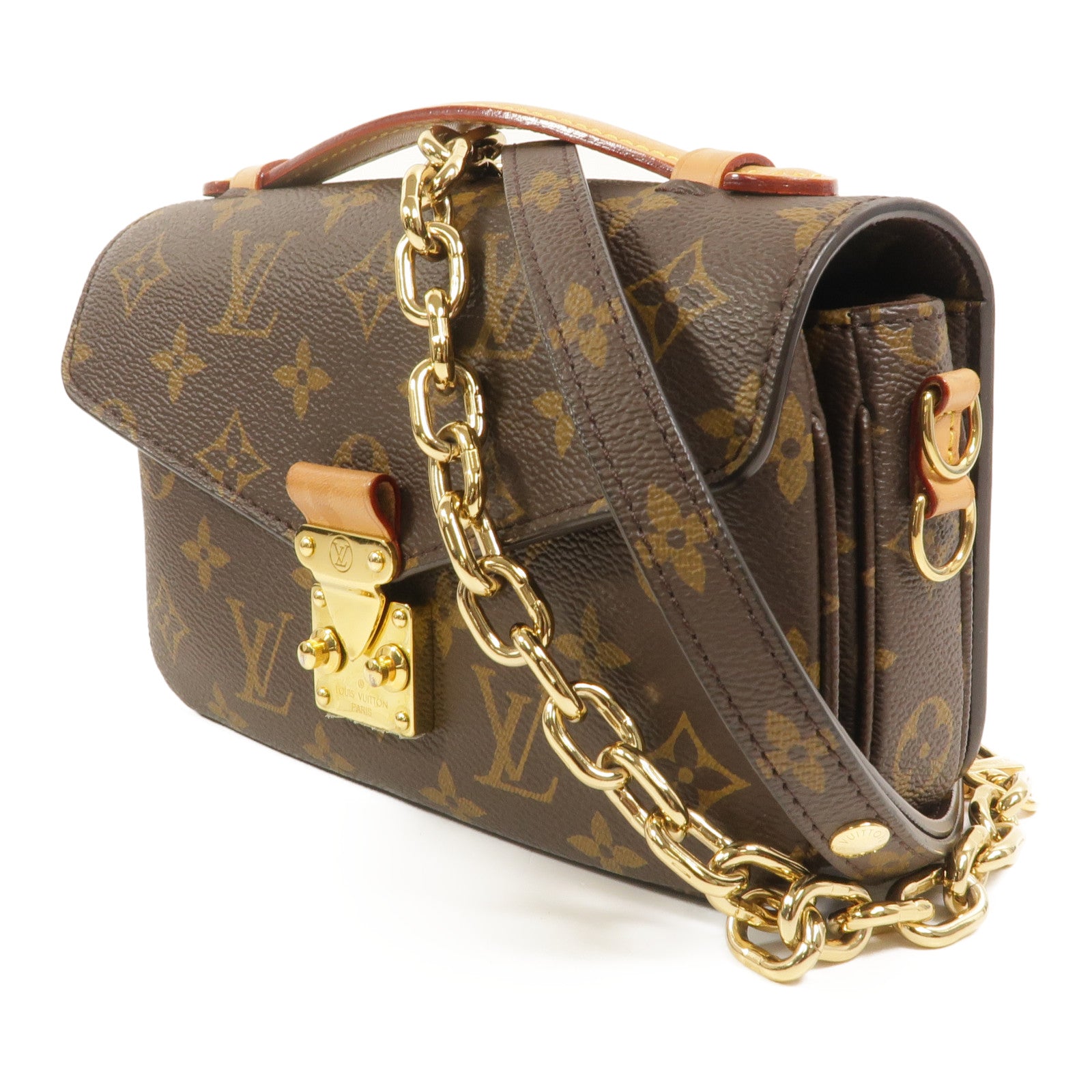 LOUIS VUITTON Monogram Pochette Metis East West金扣手挽肩背兩用袋