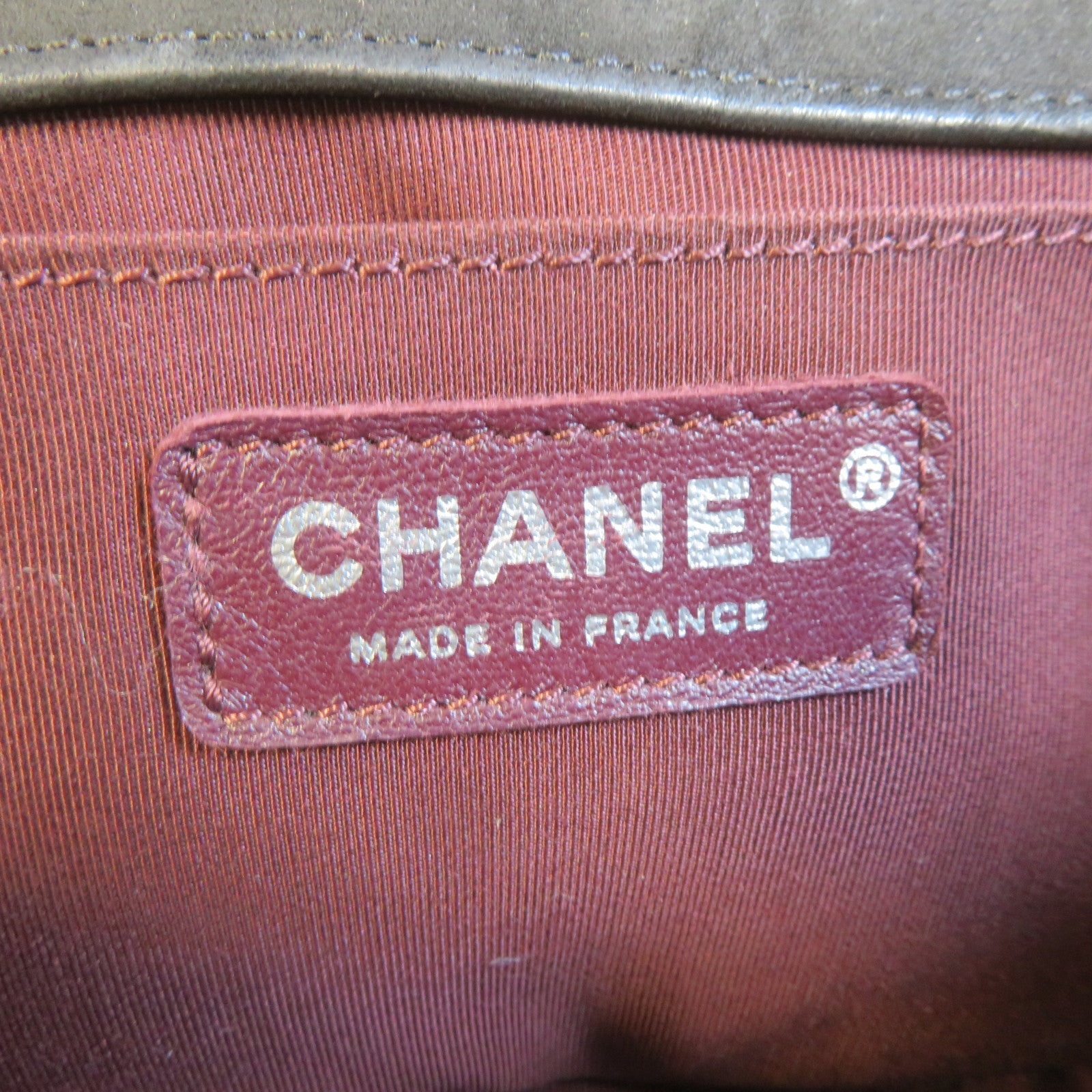CHANEL 【激減優惠】斜紋牛皮皮革Boy 25銀扣鏈帶肩背袋黑色