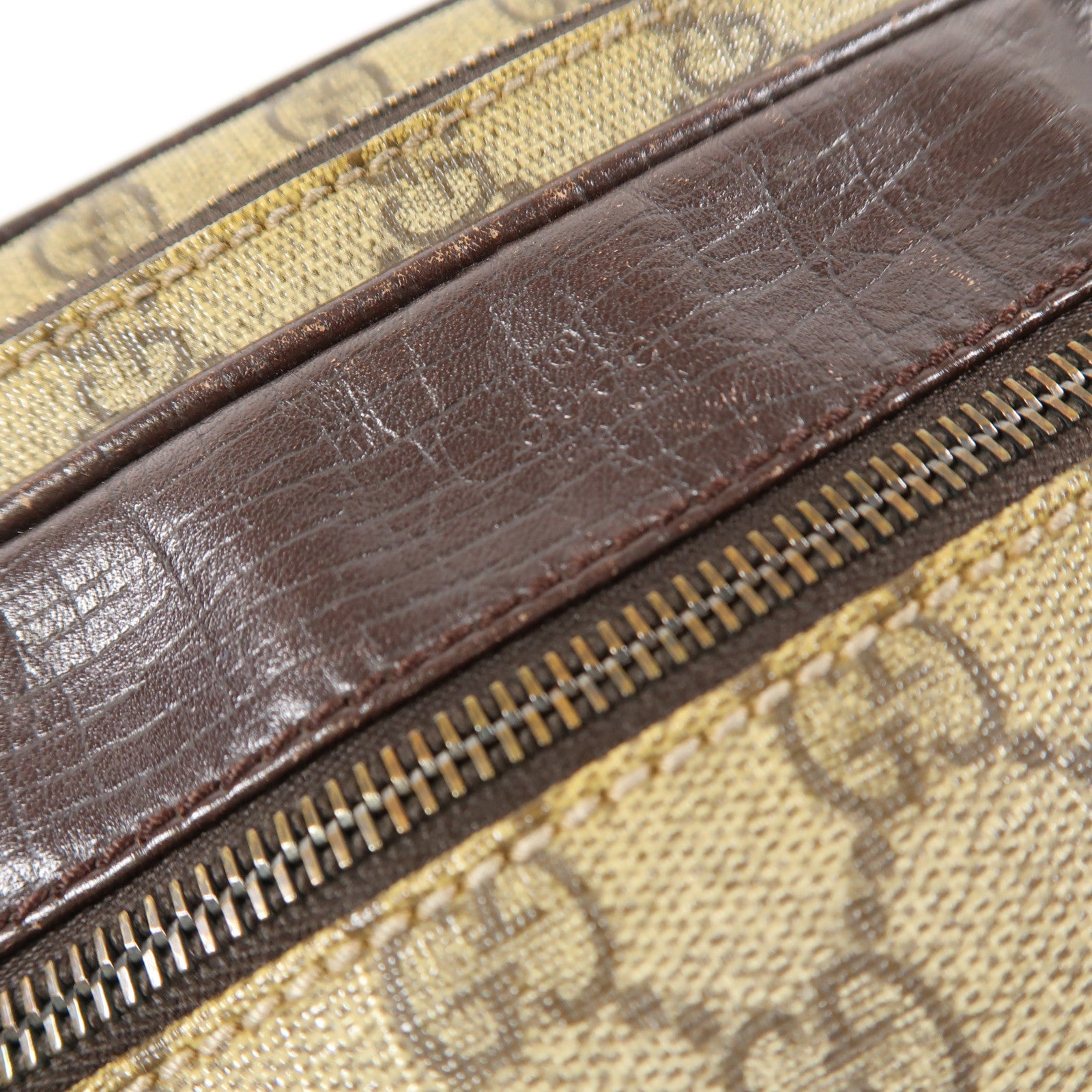 GUCCI GG SHW Shoulder Bag 114531 Coated Canvas Brown