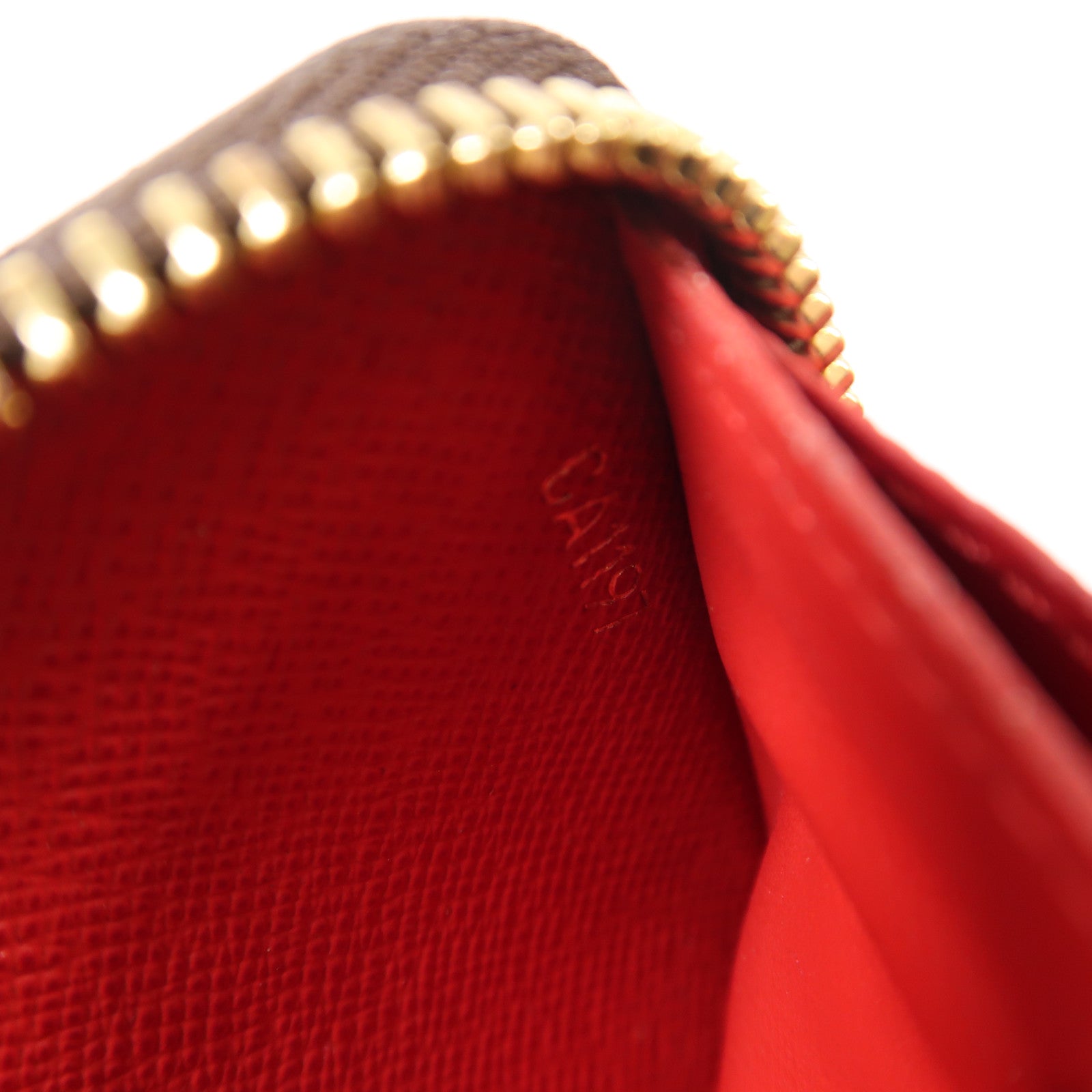 LOUIS VUITTON Damier Clemence Wallet金扣長錢包