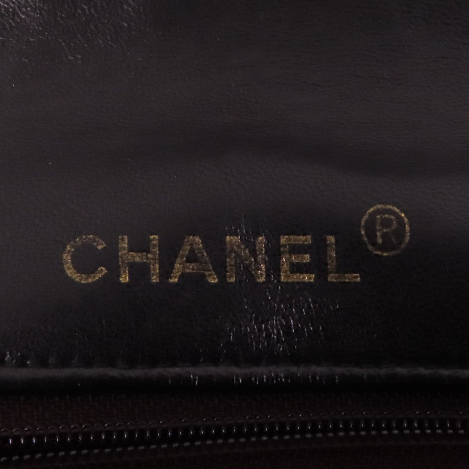 CHANEL 羊皮皮革Vintage Chain Shoulder金扣鏈帶肩背袋