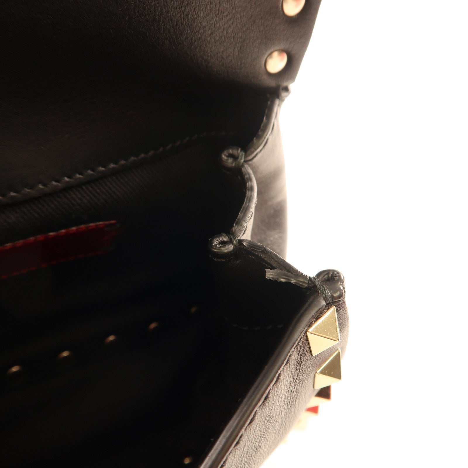 Valentino GHW Waist Bag Calfskin Leather Black