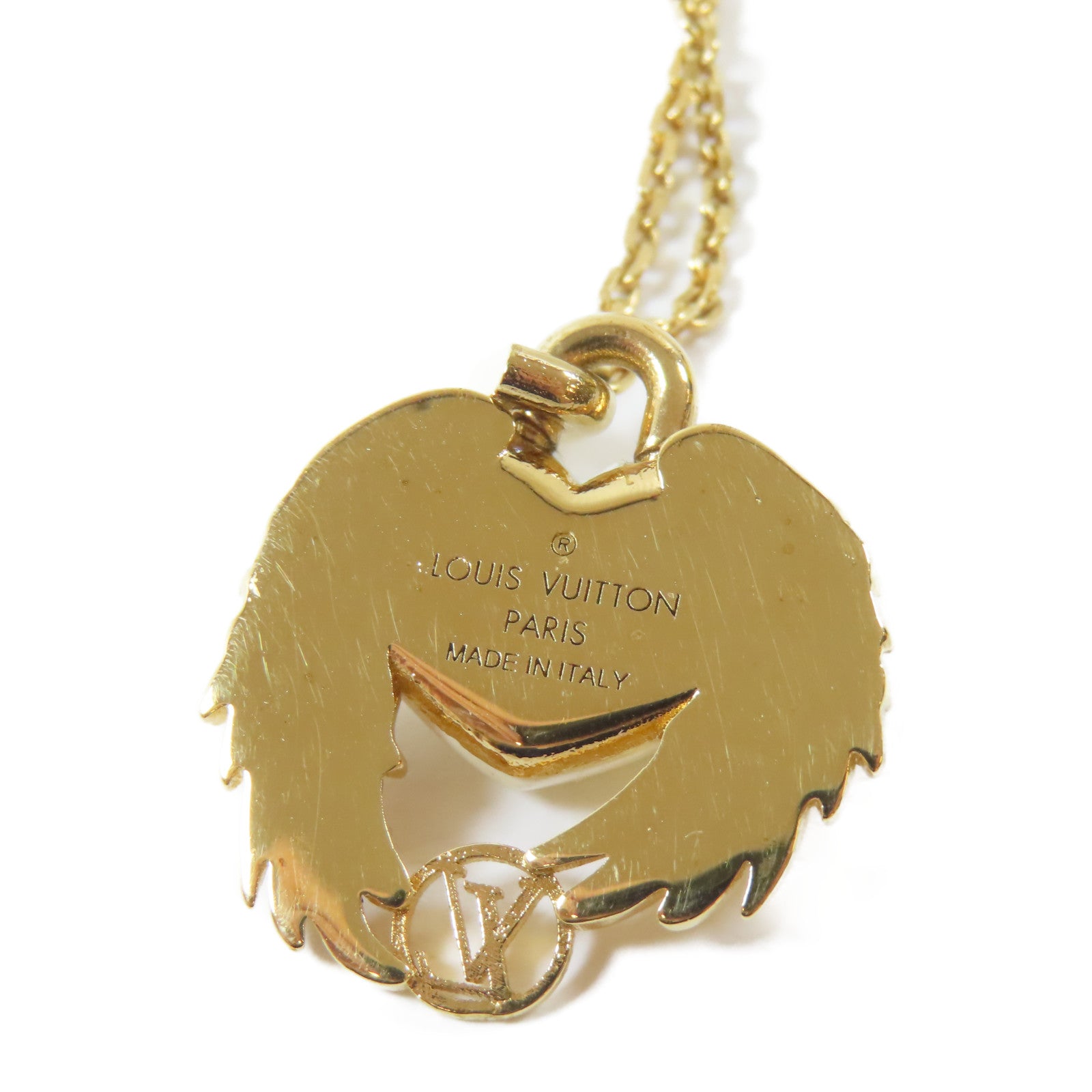 LOUIS VUITTON 金屬Collier Coeur Necklace項鍊#48cm