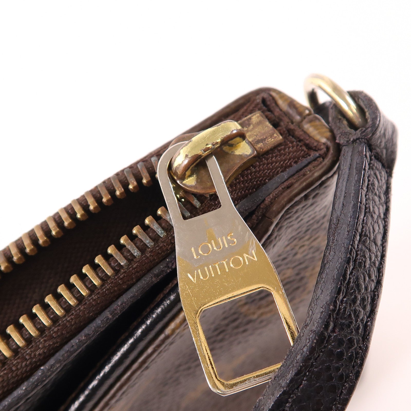 LOUIS VUITTON LV GHW Pallas Clutch Shoulder Bag M41639 Monogram Brown/Black