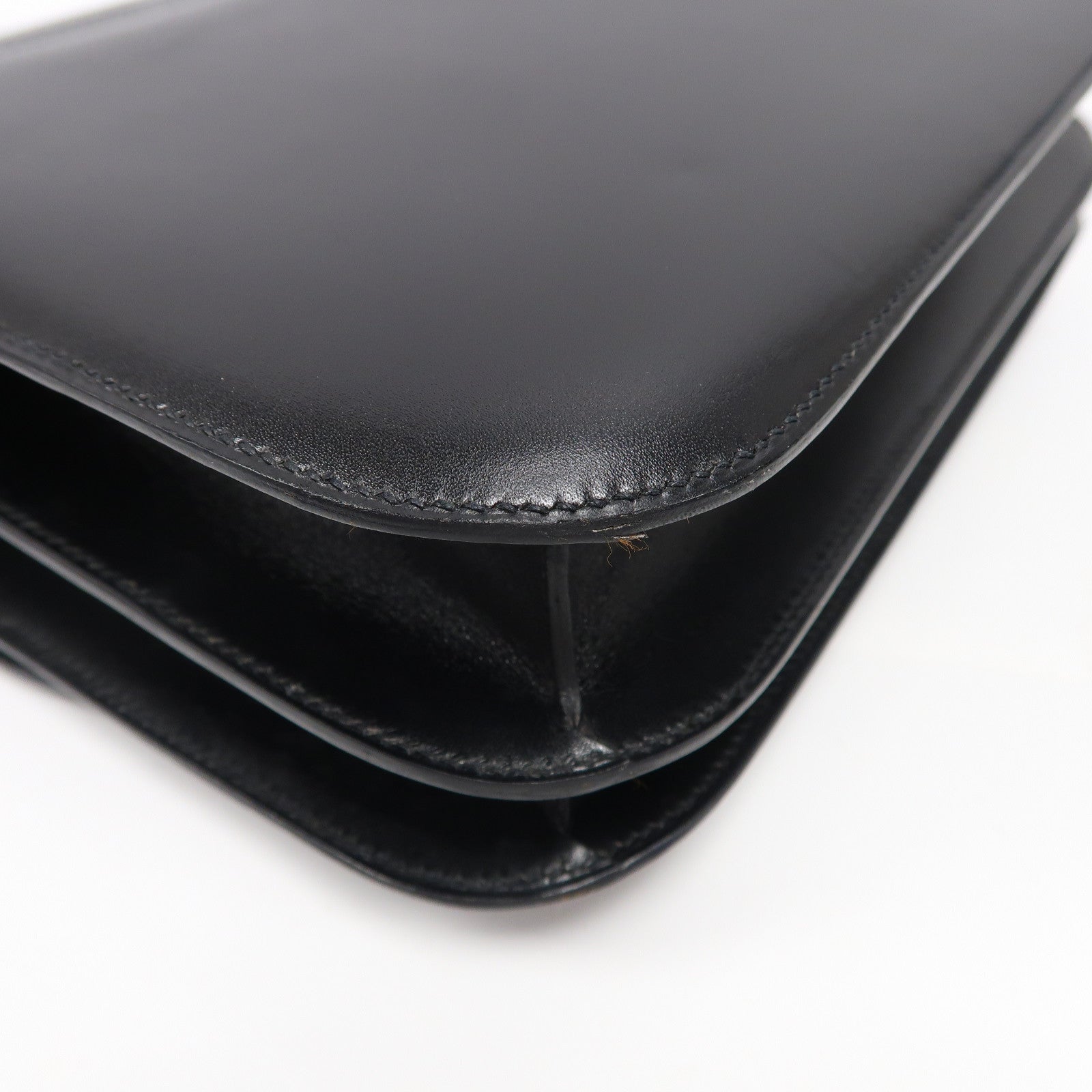 HERMES Box Calf皮革Constance 29金扣手挽袋黑色