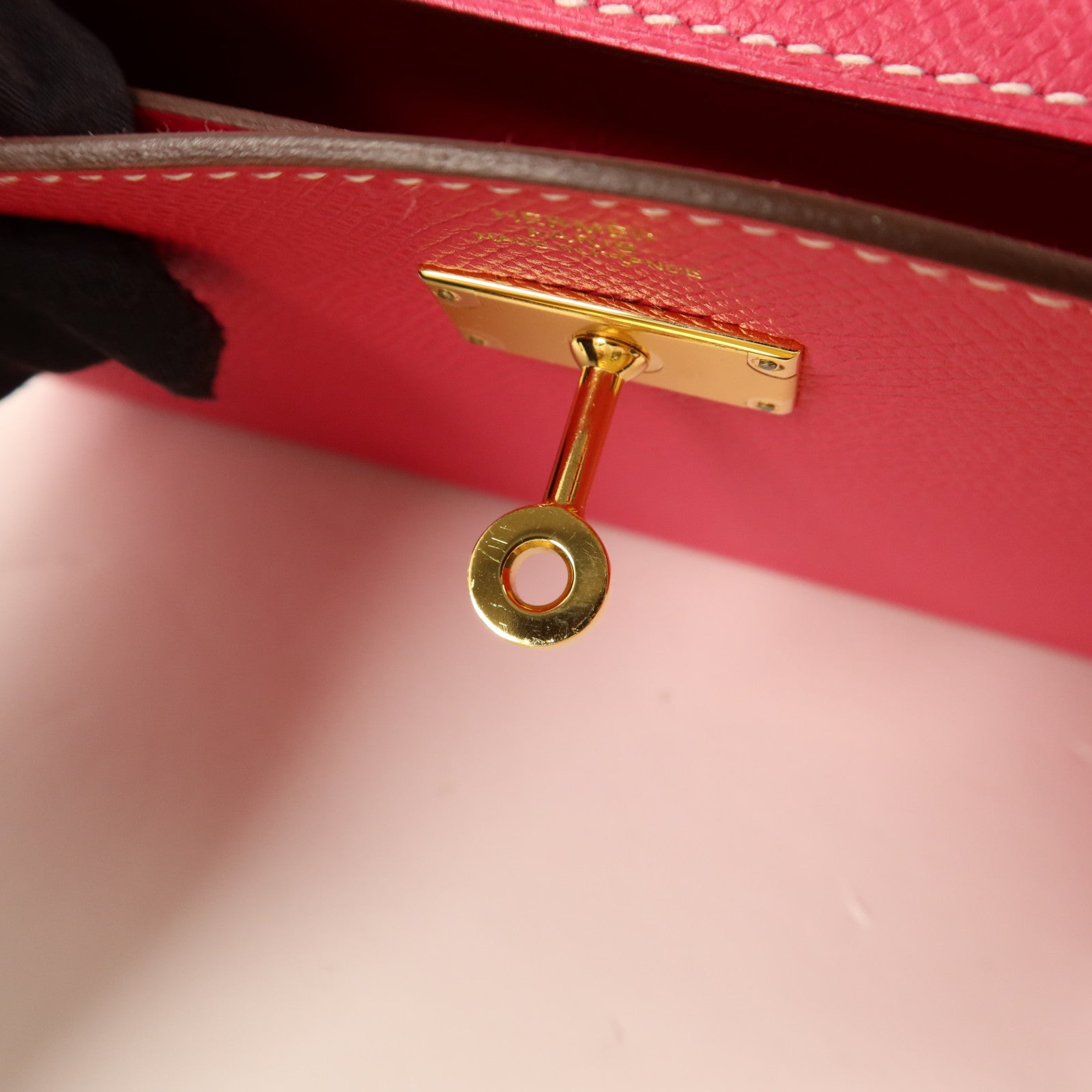 HERMES Epsom皮革Kelly Wallet長錢包Rose Tyrien