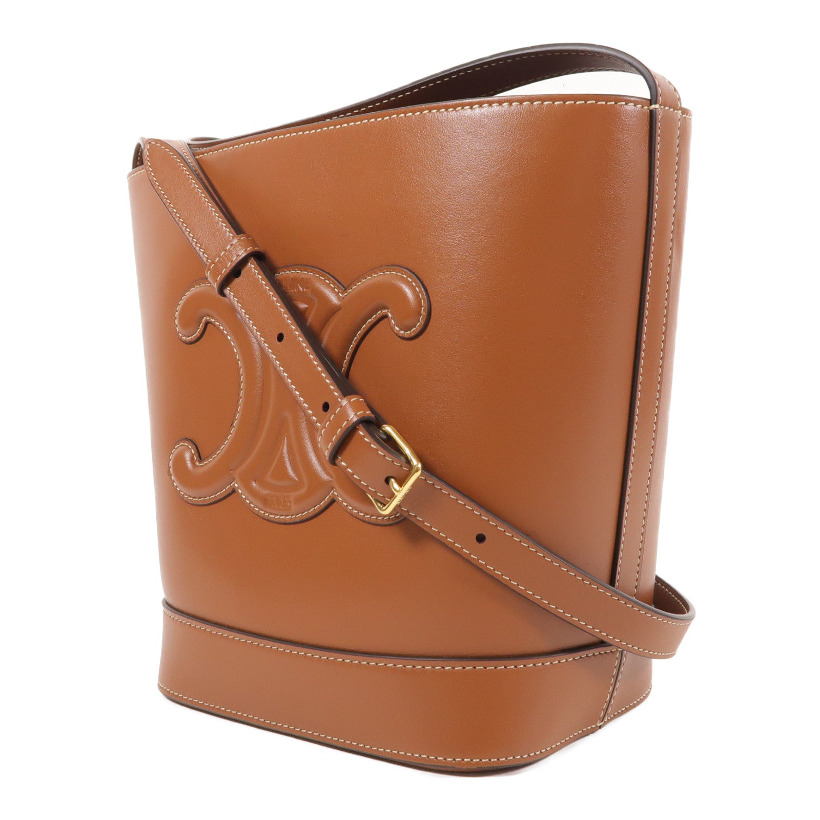 CELINE 牛皮皮革Cuir Triomphe金扣肩背袋