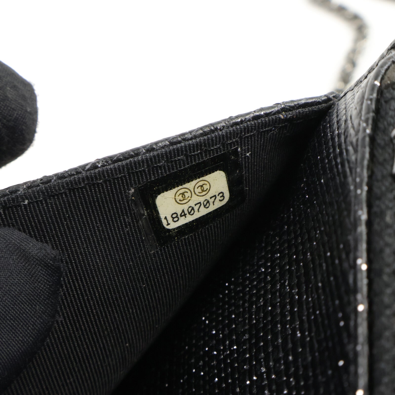 CHANEL 牛皮皮革WOC Wallet On Chain鏈帶肩背袋