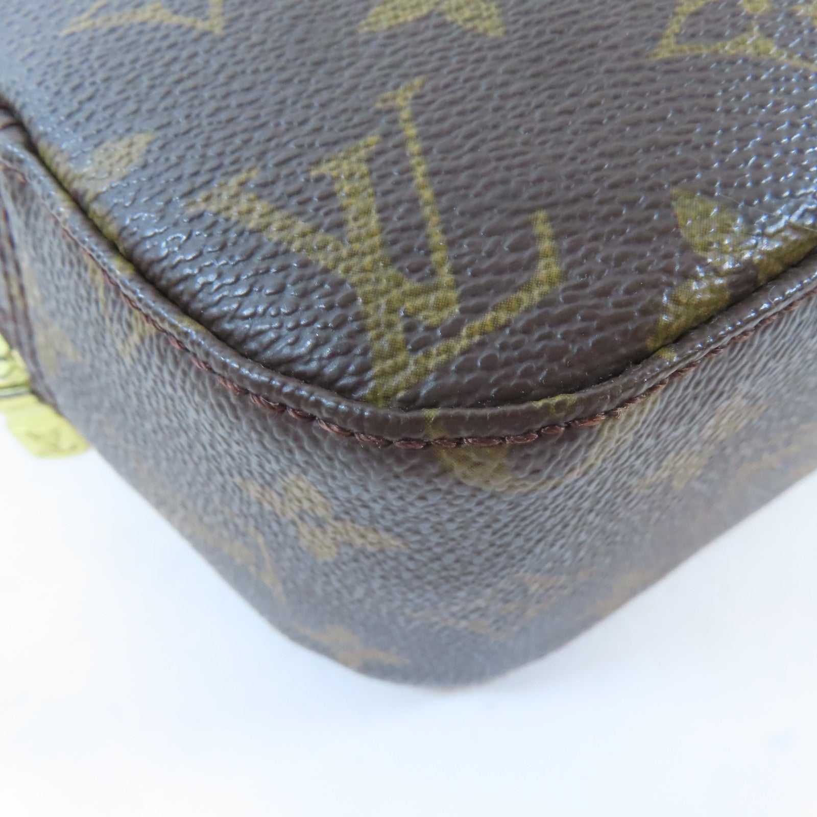 LOUIS VUITTON Monogram Spontini金扣手挽肩背兩用袋啡色