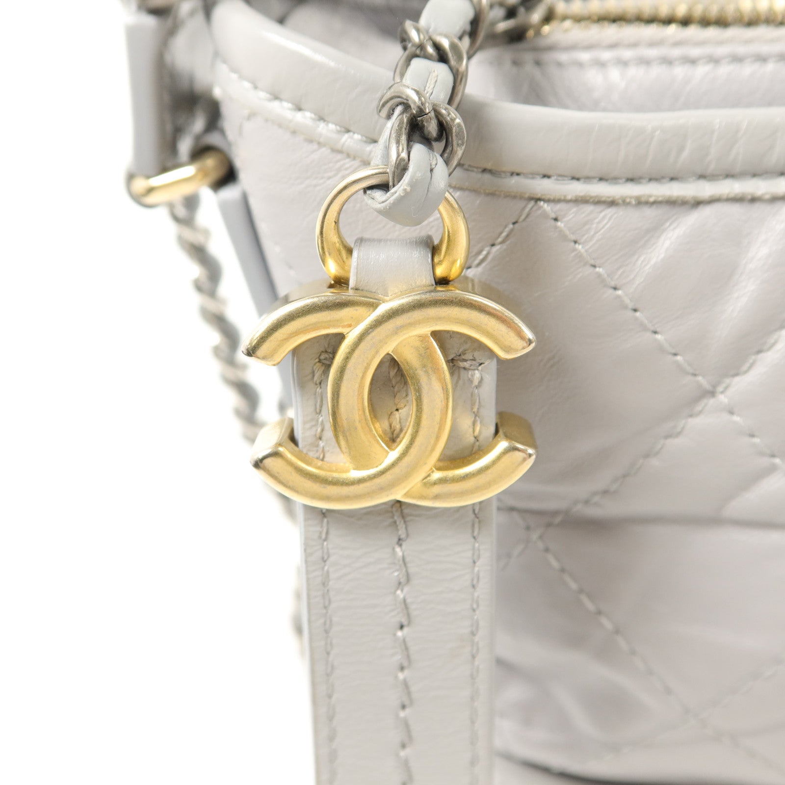 CHANEL 牛皮皮革Gabrielle Small鏈帶肩背袋