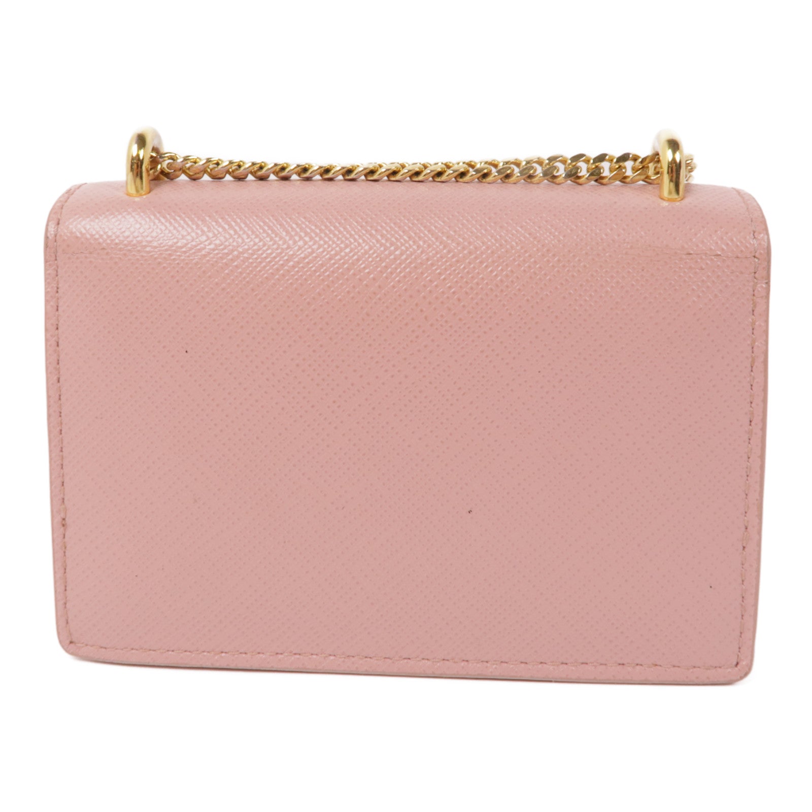 PRADA Saffiano皮革Chain Shoulder Bag金扣鏈帶肩背袋