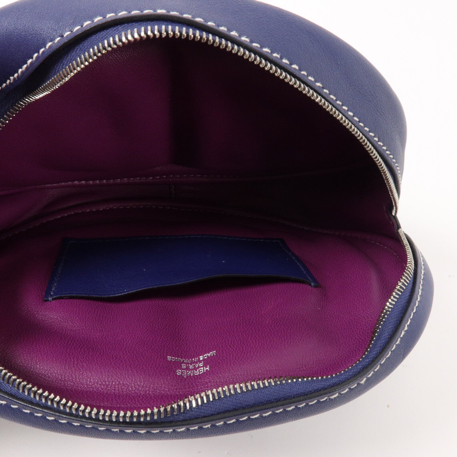 HERMES Swift皮革In The Loop Belt Bag腰包Bleu Nuit/Anemone