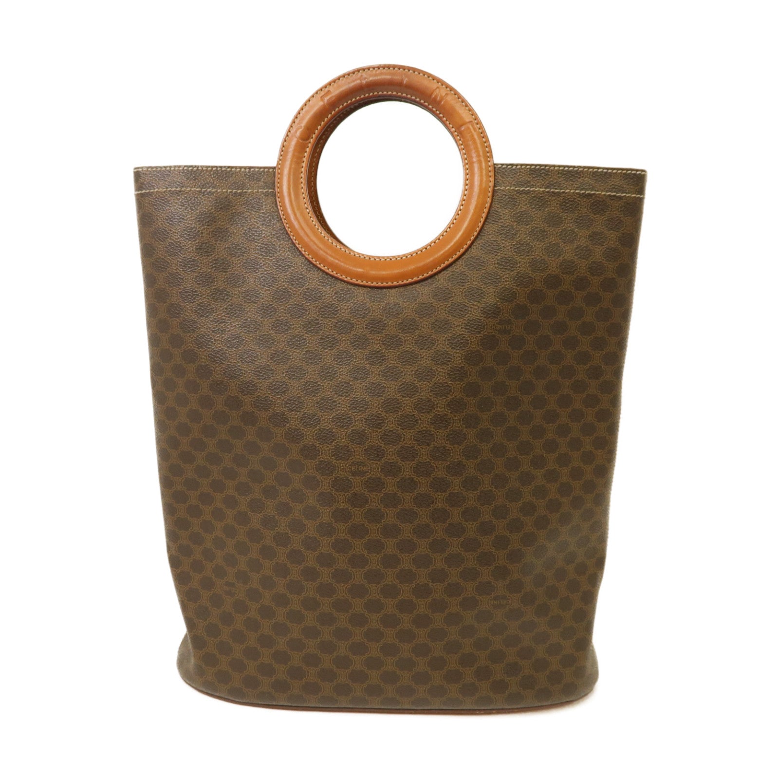 CELINE 牛皮皮革Hand Bag金扣手挽袋啡色