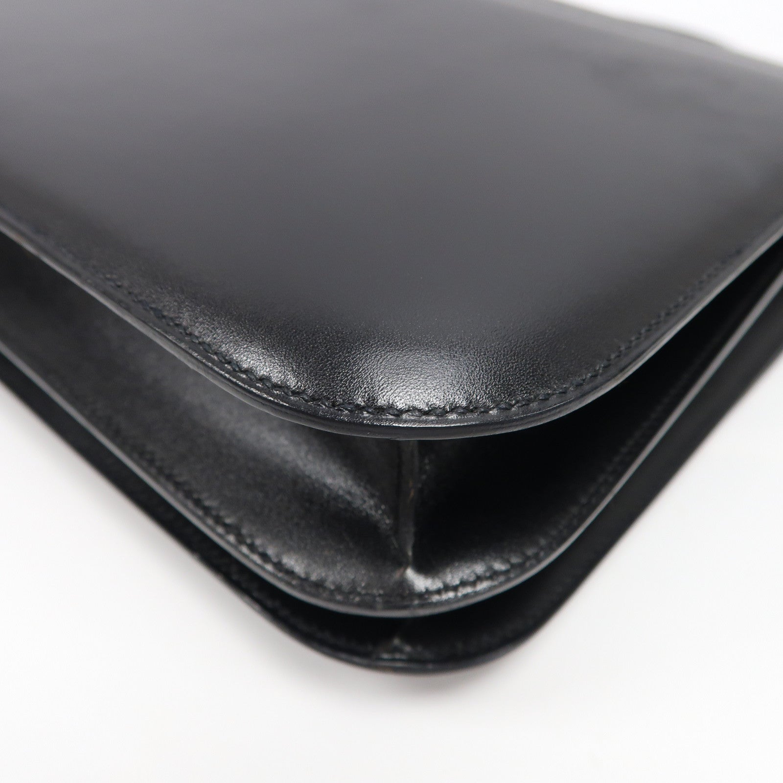 HERMES Box Calf皮革Constance 29金扣手挽袋黑色