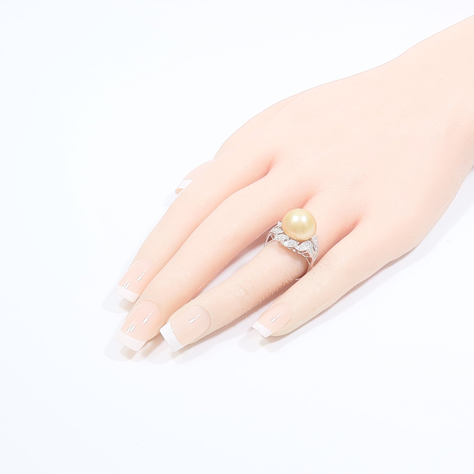 JEWELRY 18K白金Pearl Ring珍珠戒指